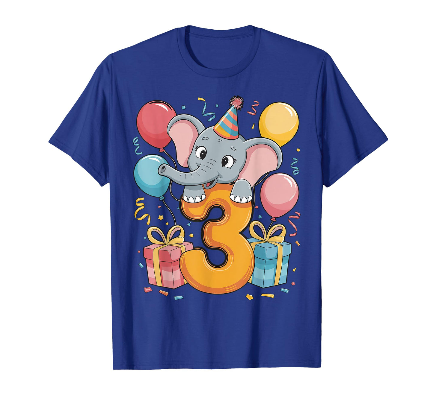 Elephant 3rd birthday boy girl 3 years old third Elephant T-Shirt