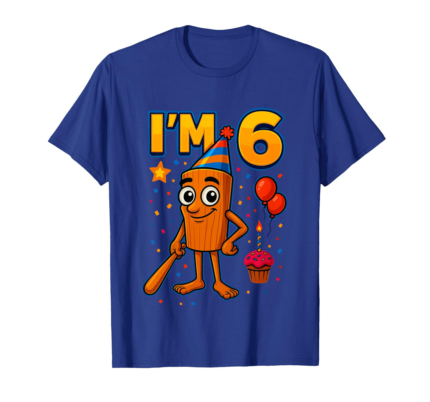 Boy Tung Tung Sahur 6 Year Old Italian Brainrot 6th Birthday T-Shirt