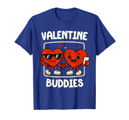 Valentine Buddies Twin Bestie Friends Matching Boys Kids T-Shirt
