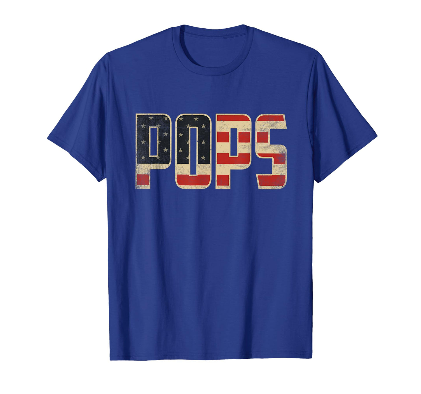Pops Bold Patriotic American Flag Father’s Day Pops T-Shirt