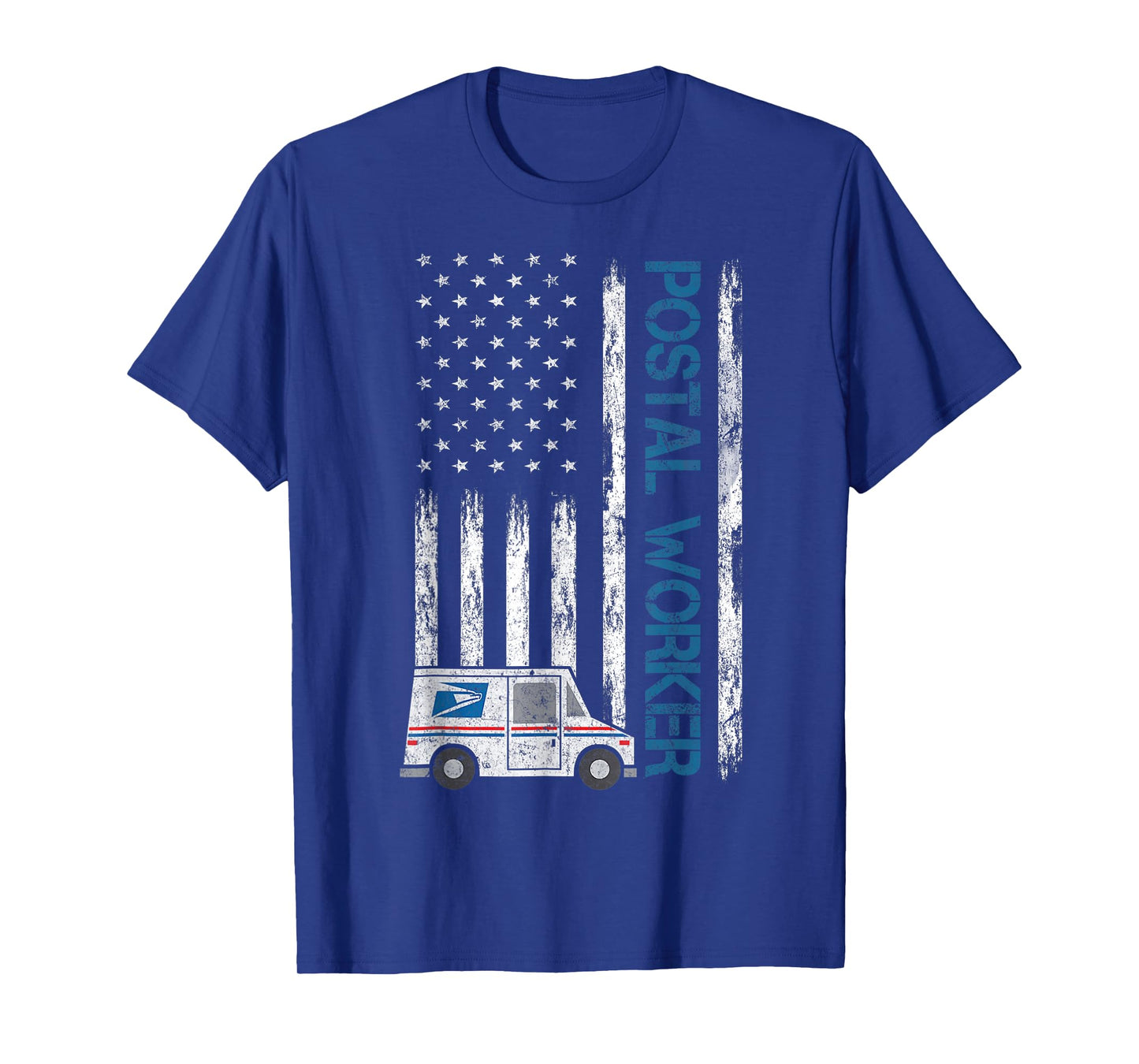 USA Flag Patriotic Postal Worker Mailman Mail Lady Novelty T-Shirt