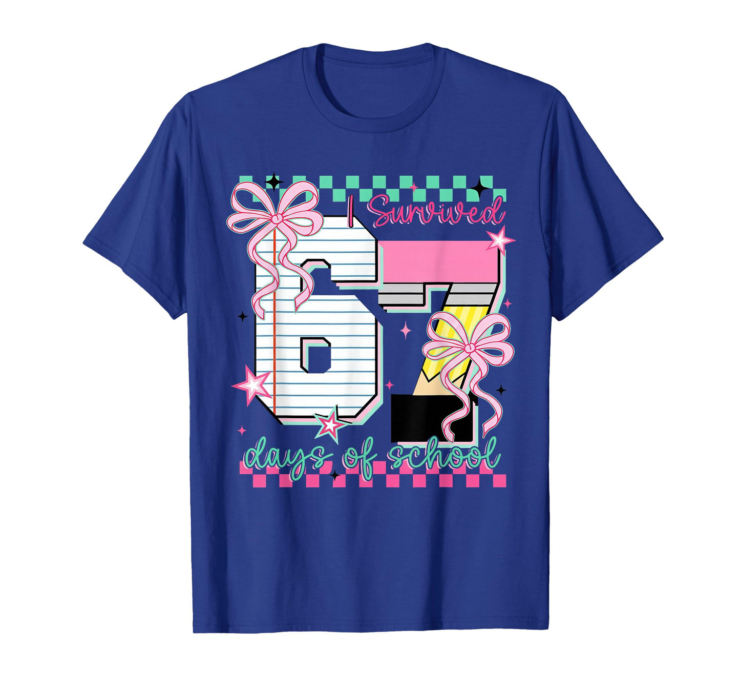 I Survived 67 Days of School Funny Six Seven 6 7 Meme Z Gen T-Shirt