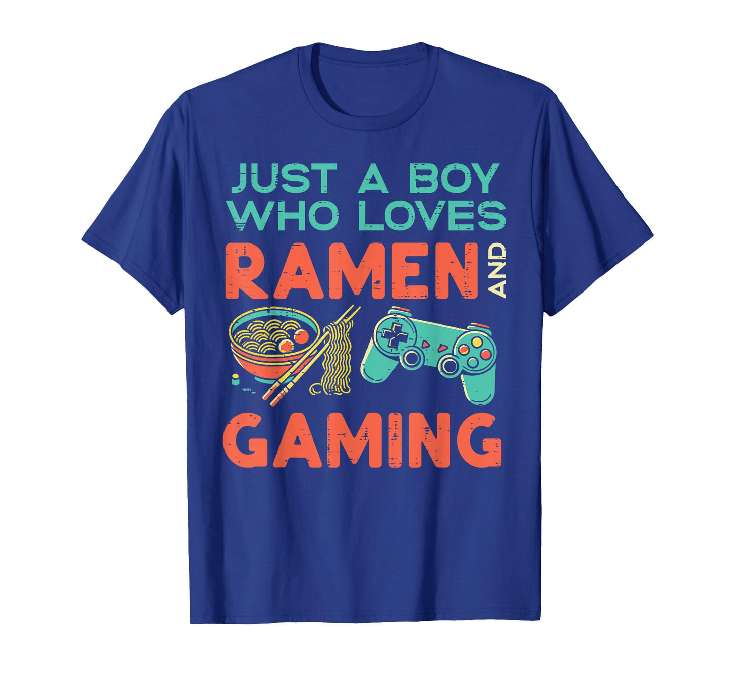 Just Boy Who Loves Ramen Gaming Gamer Boys Kids Youth Men T-Shirt
