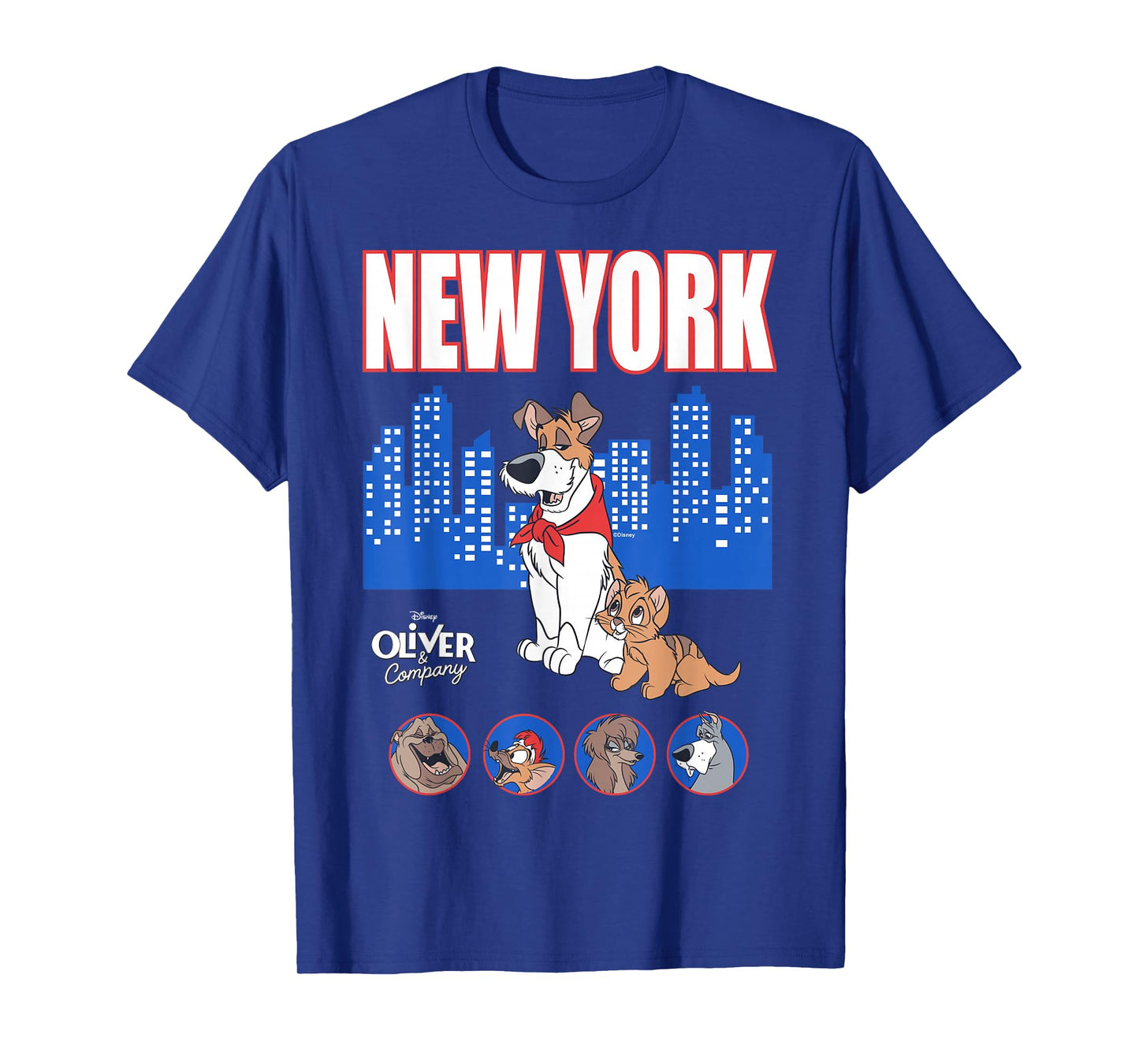 Disney Oliver & Company New York City Retro Skyline T-Shirt