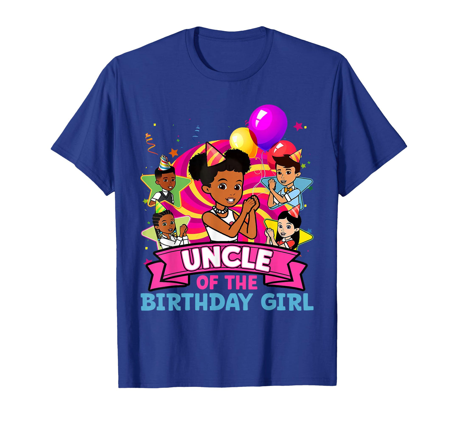 Uncle of Birthday Girl Gracie Pink Doll Family Decorations T-Shirt