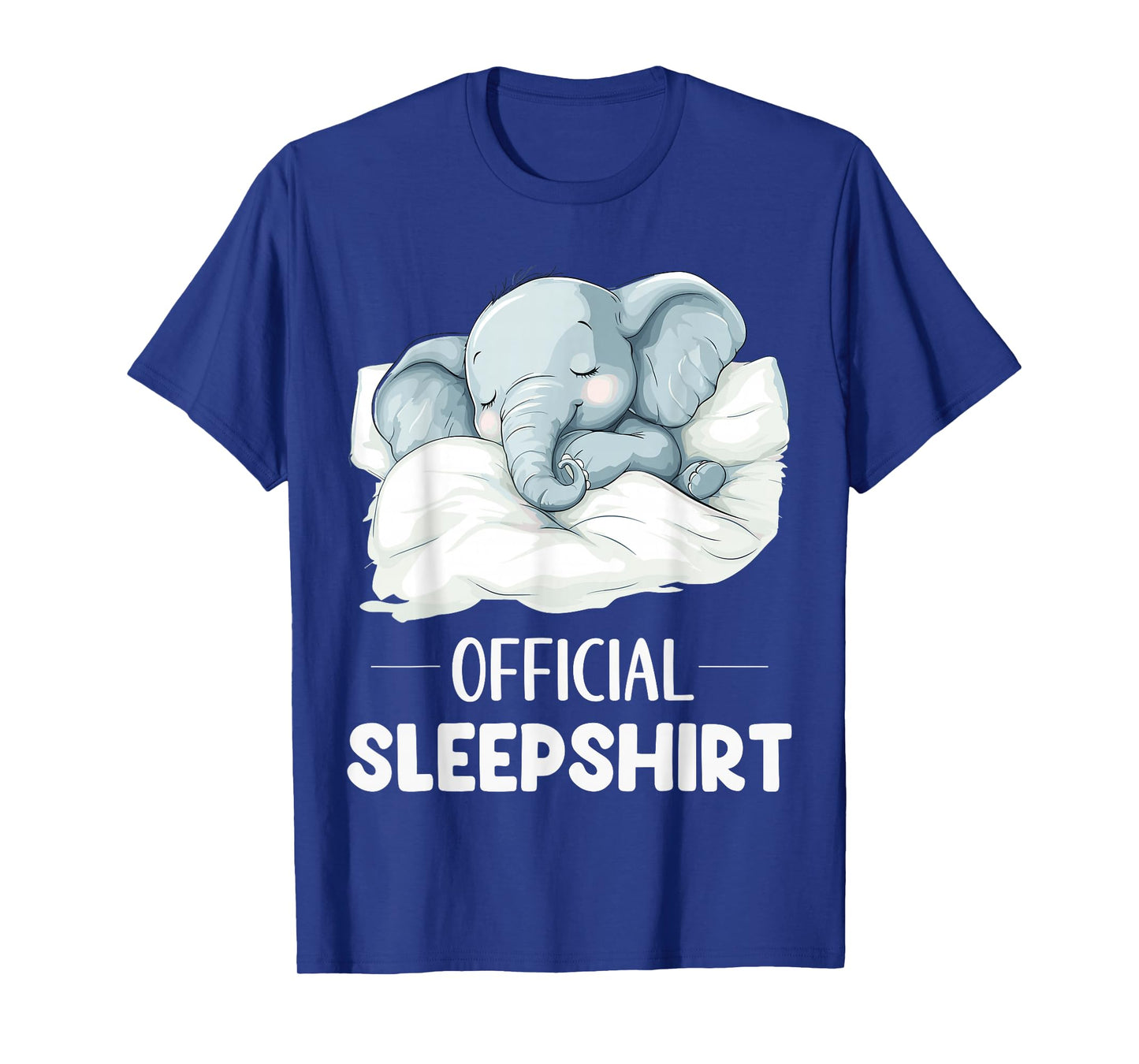 Official Sleepshirt Sleeping Elephant Animal Lovers Pajama T-Shirt