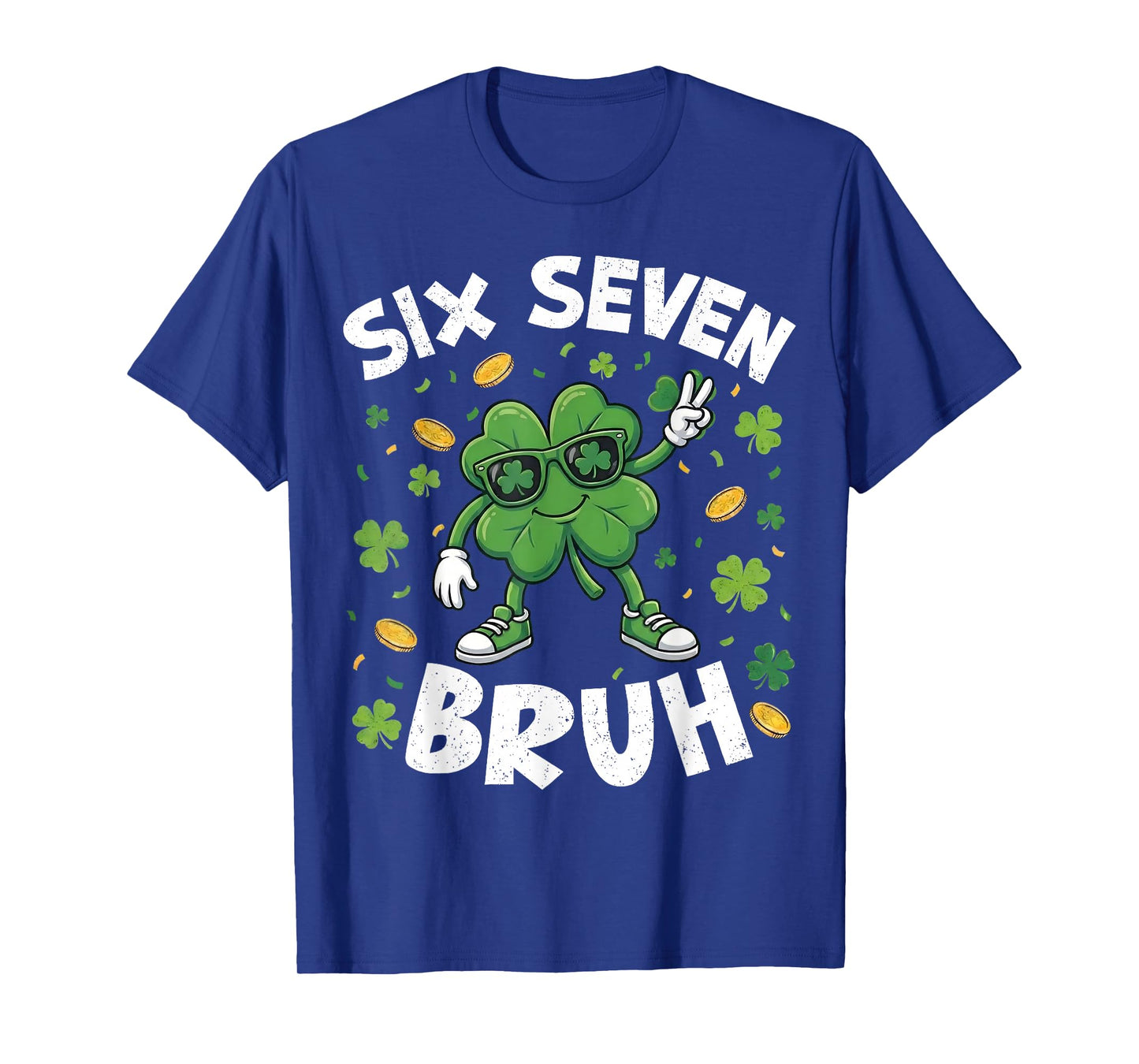 Six Seven Bruh St Patricks Day 67 Shamrock Saint Paddys Kid T-Shirt