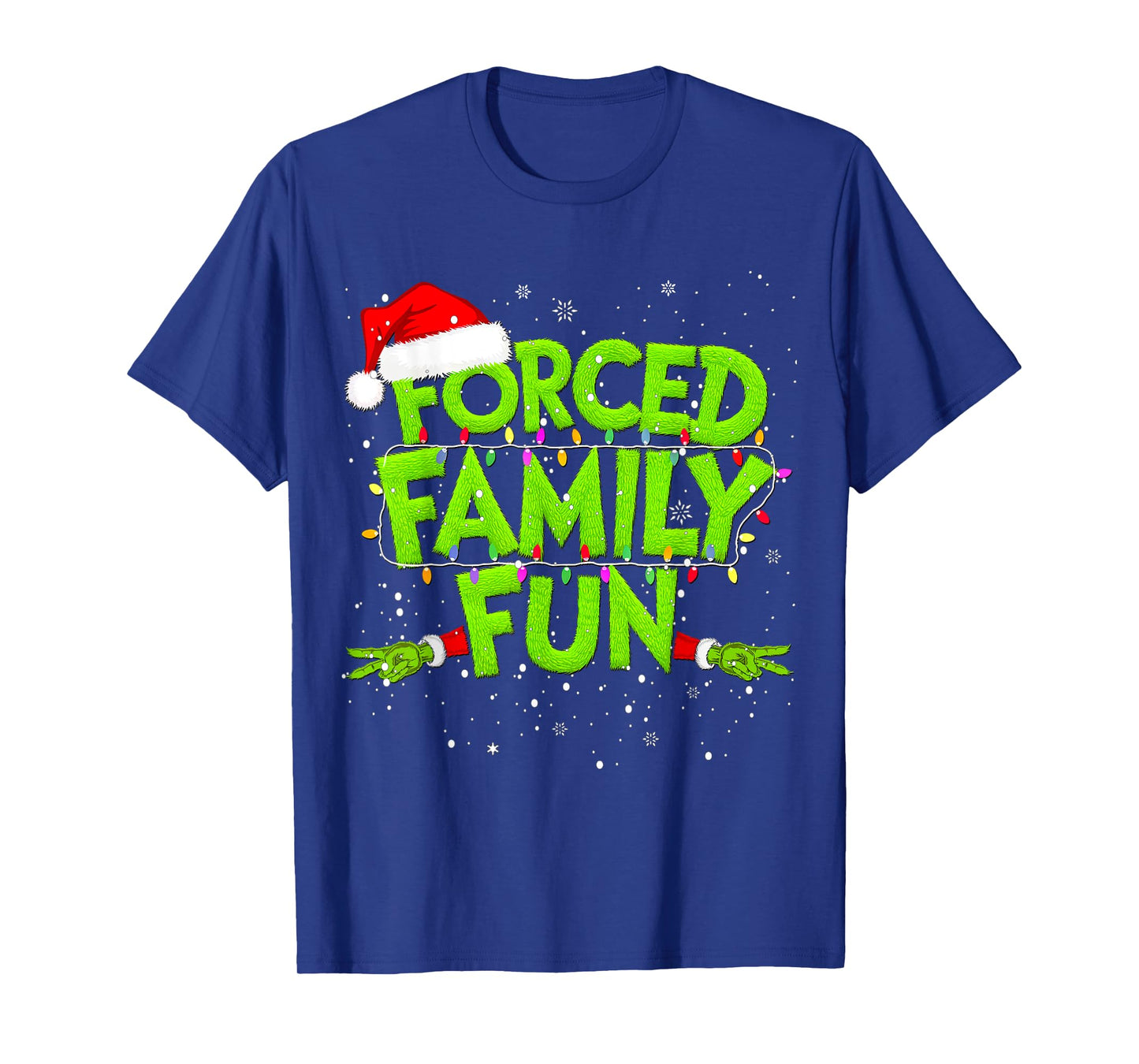 Forced Family Fun Christmas Shirts Matching Family Pajama T-Shirt