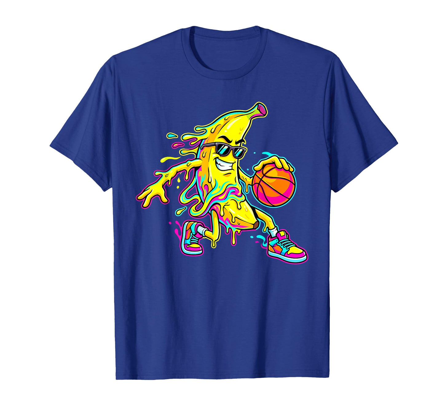 Funny Banana Basketball Drip Sport Youth Boys Girls Kids T-Shirt
