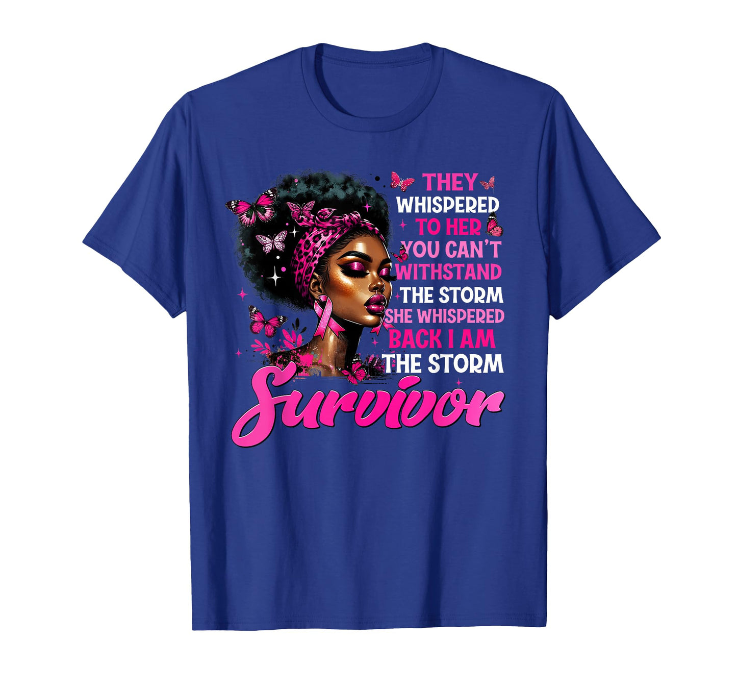 I Am The Storm Survivor Black Woman Breast Cancer Awareness T-Shirt