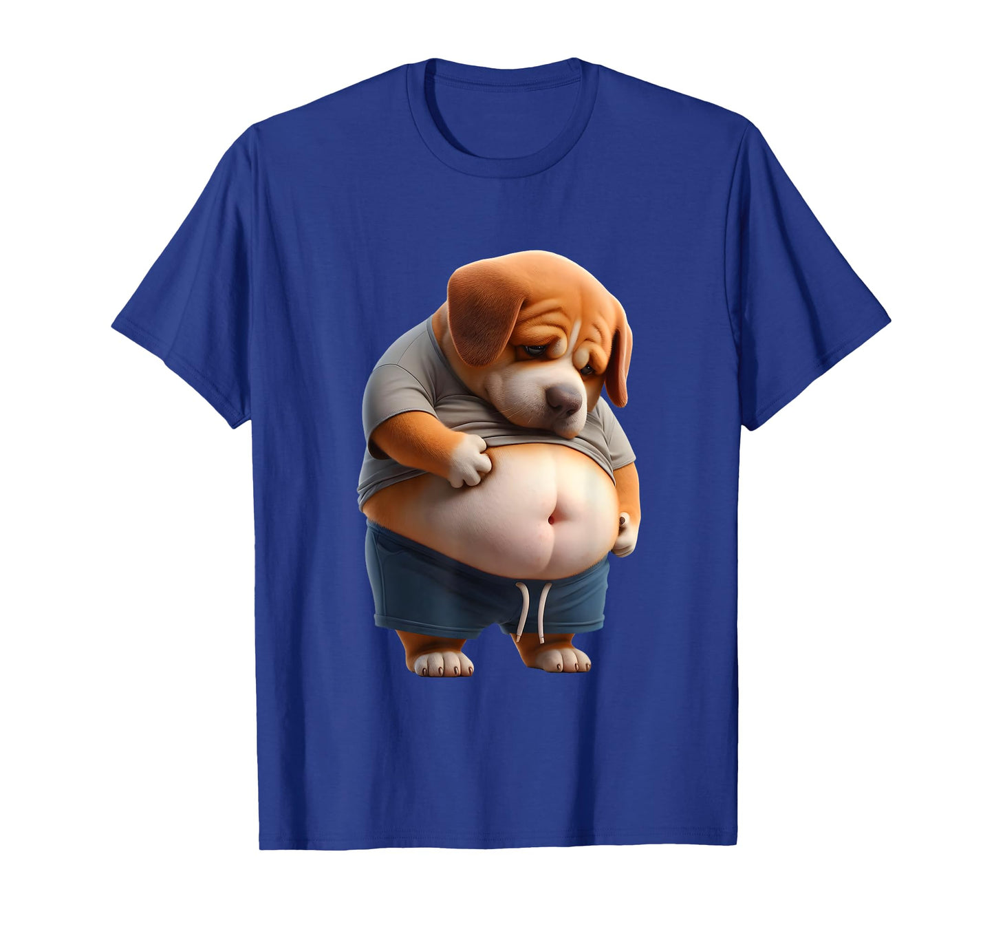Funny Fat Dog Chubby Chonk Dog Design Canine Dog Lovers T-Shirt