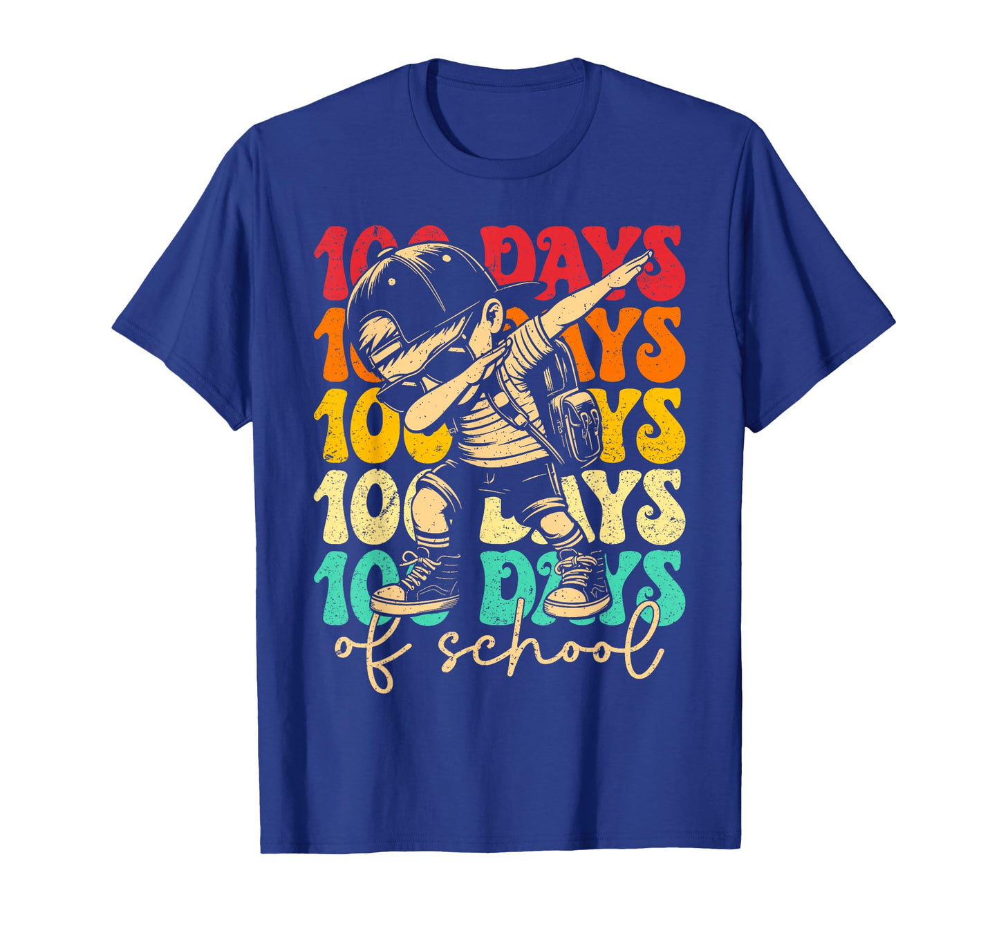 100 Days of School Dabbing Boy Student 100th Day of School T-Shirt