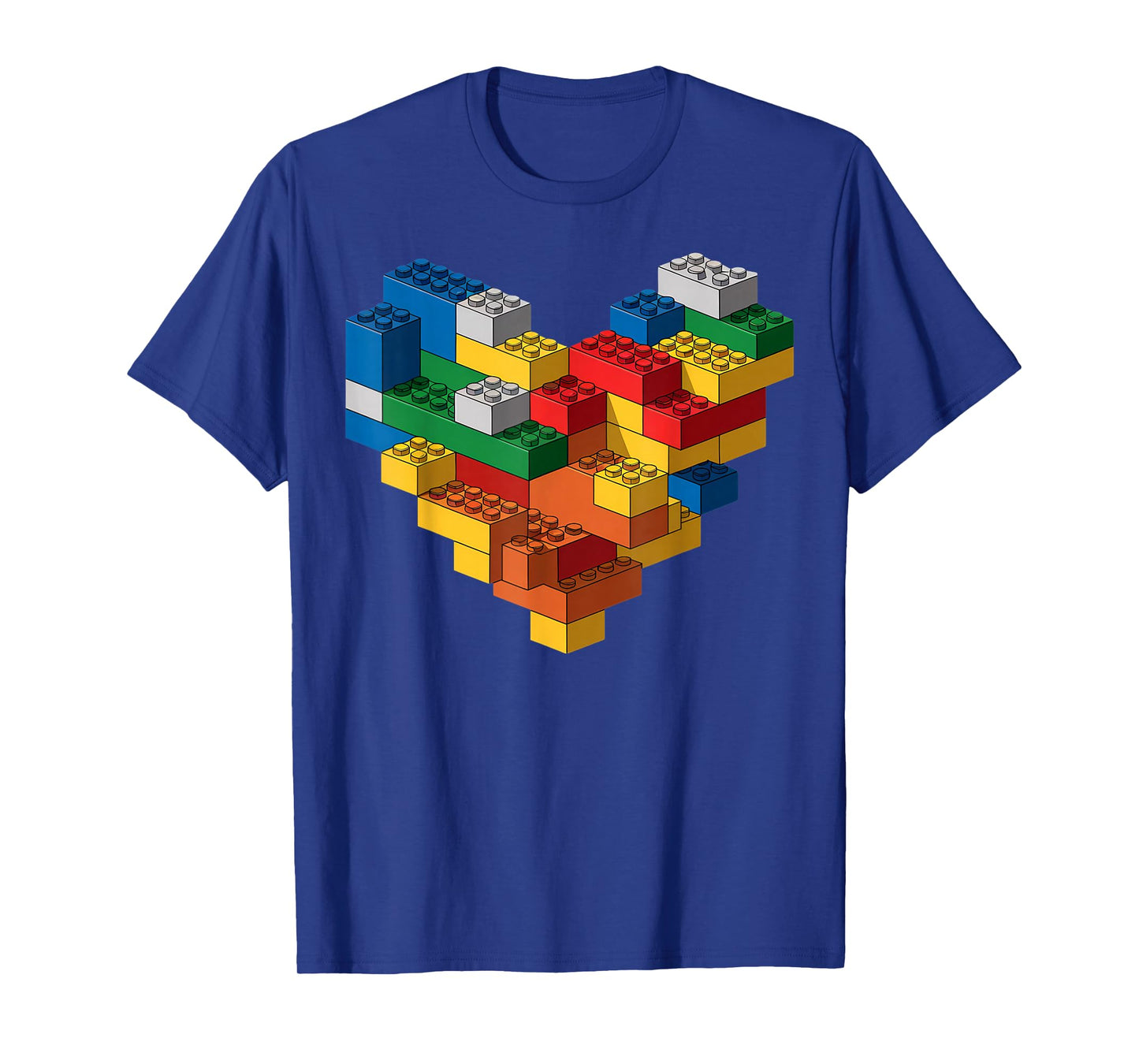 Kids Brick Builder Bricks Heart Building Blocks T-Shirt