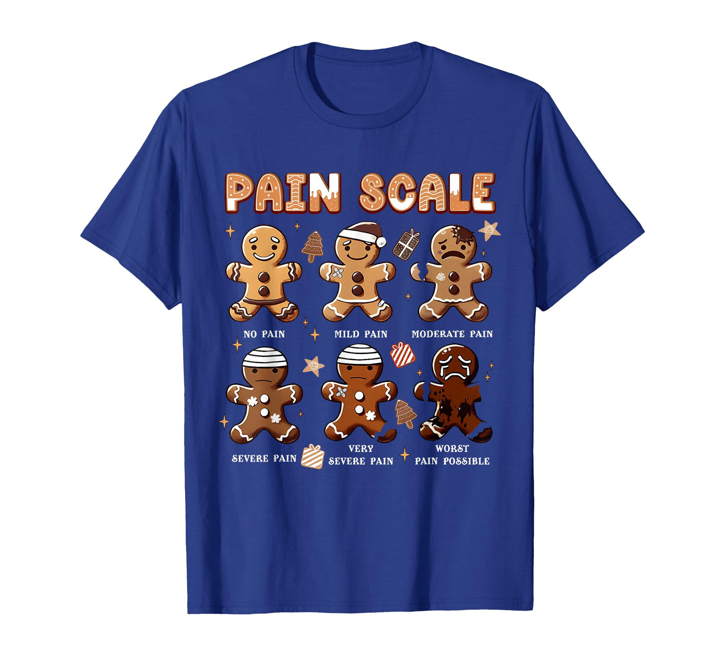 Pain Scale Snowman Nurse Christmas Xmas Snow Pajamas Holiday T-Shirt