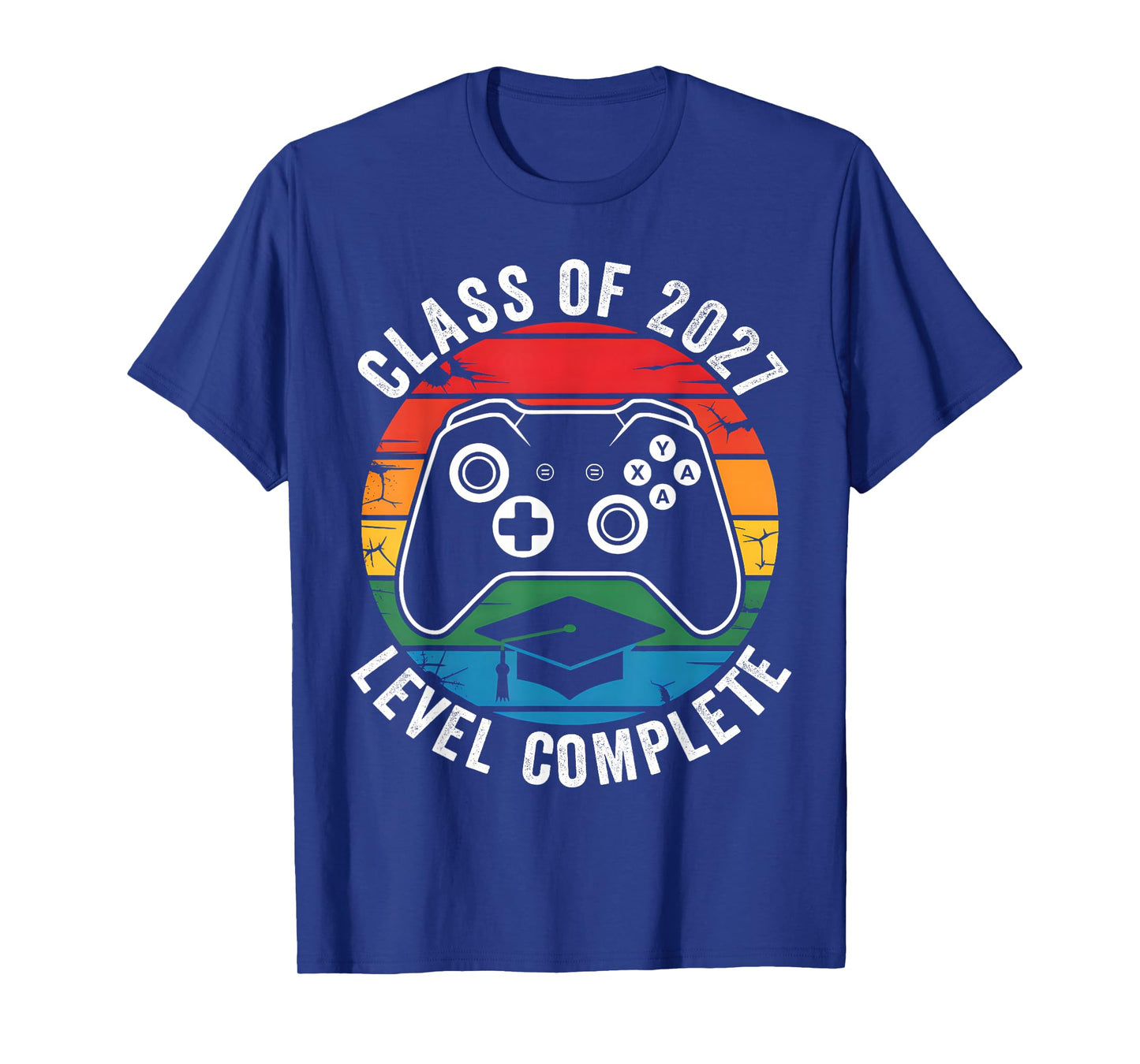 Class of 2027 Level Complete Video Gamer Senior Graduation T-Shirt