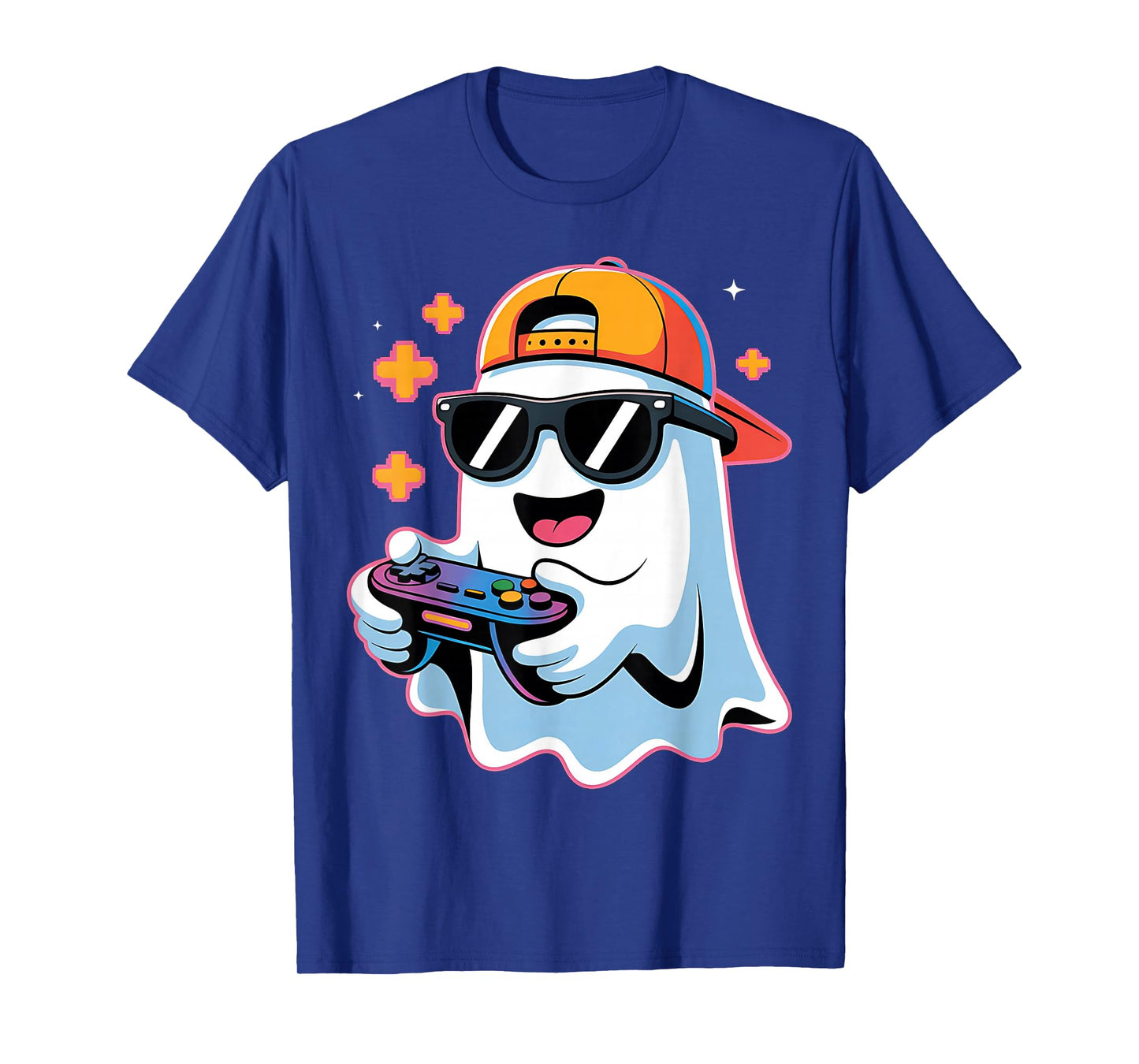 Halloween Boys Kids Ghost Gamer Scary Costume Gaming Men T-Shirt