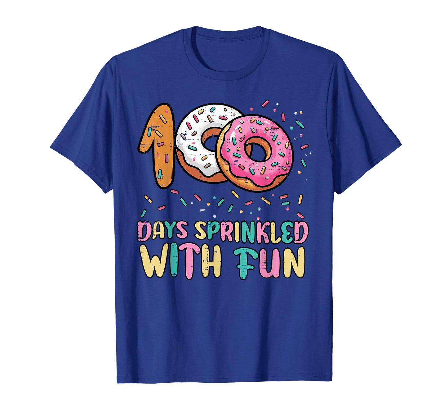 100 Days of School Donut Sprinkled Fun 100th Day Girls Kids T-Shirt