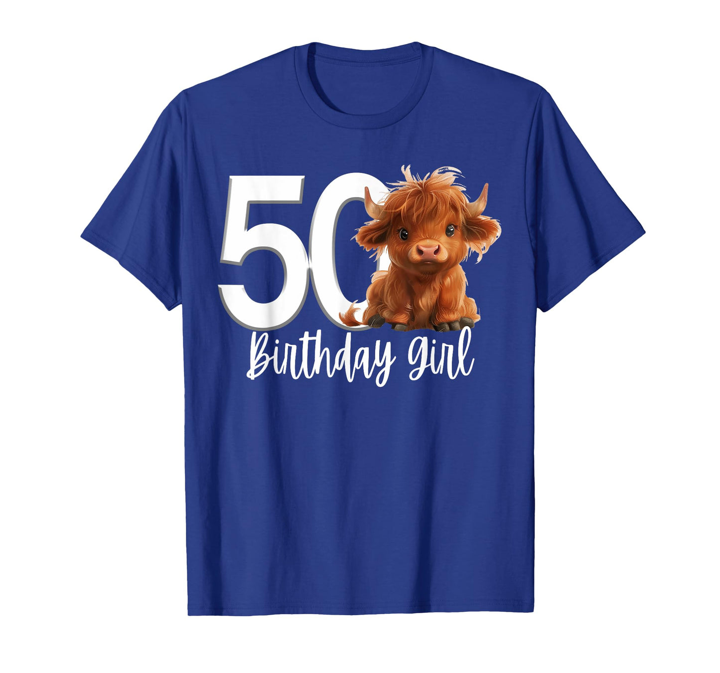 50th Birthday Highland Cow Party Women Gen X Mom Fifty 50 T-Shirt