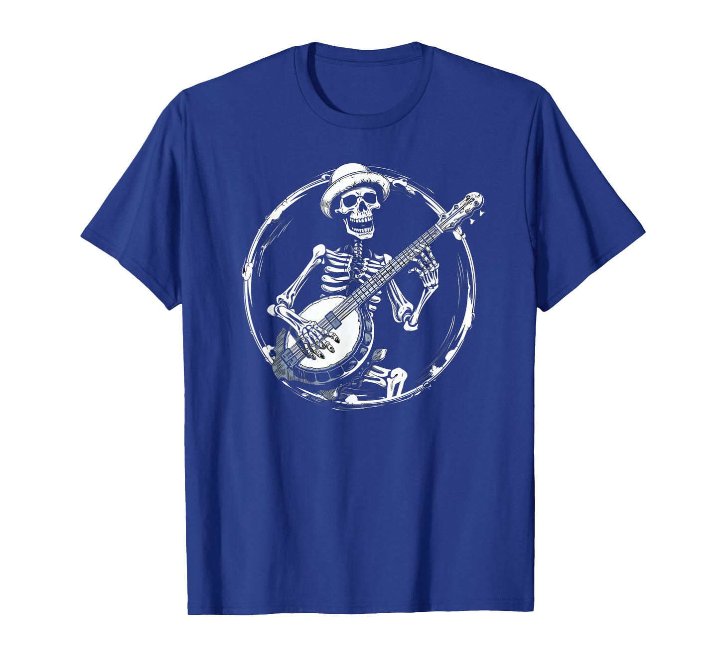 skeleton playing banjo Funny Bluegrass Style T-Shirt