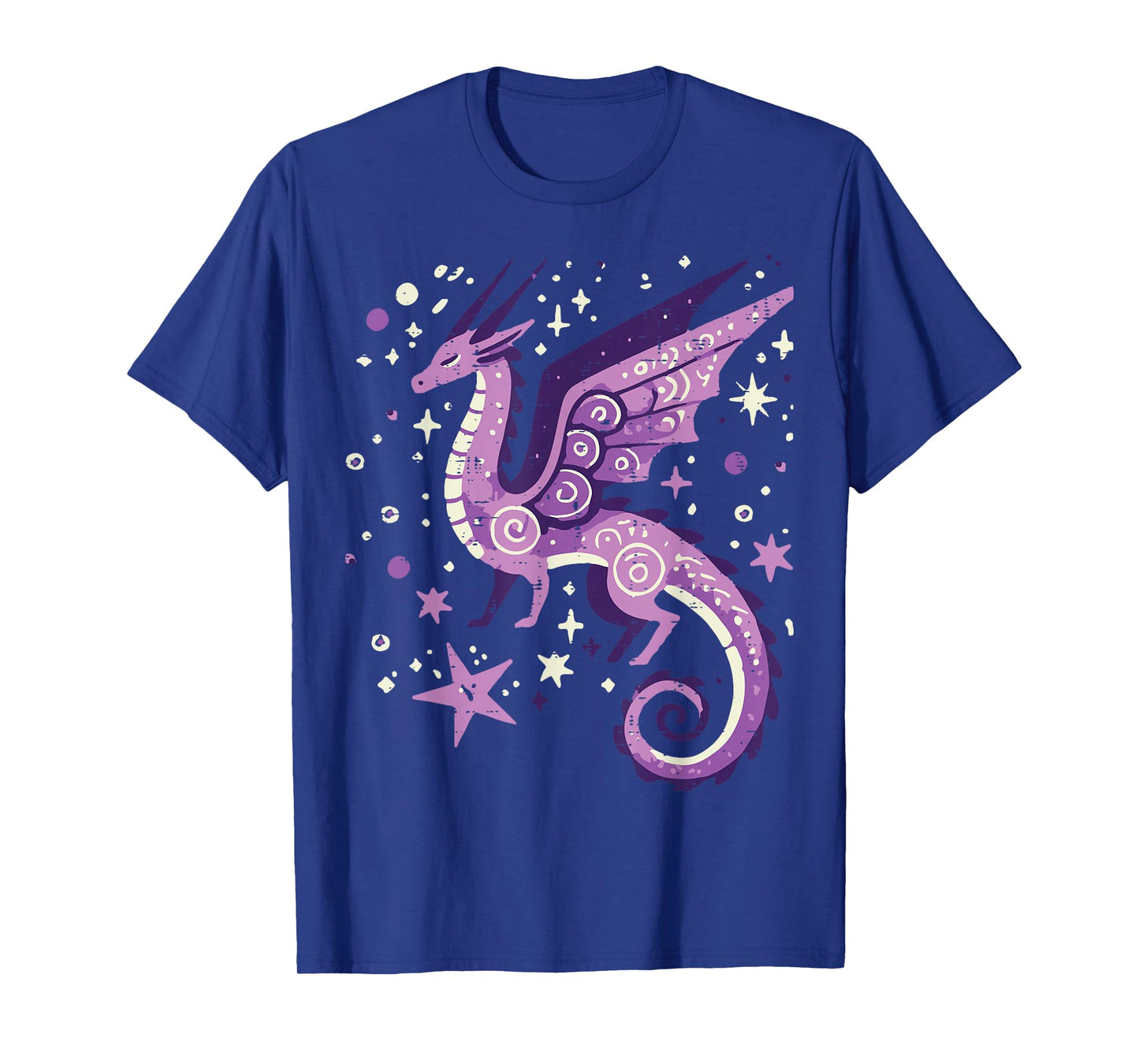 Purple Dragon Stars Cute Fantasy Mythical Girls Kids Women T-Shirt