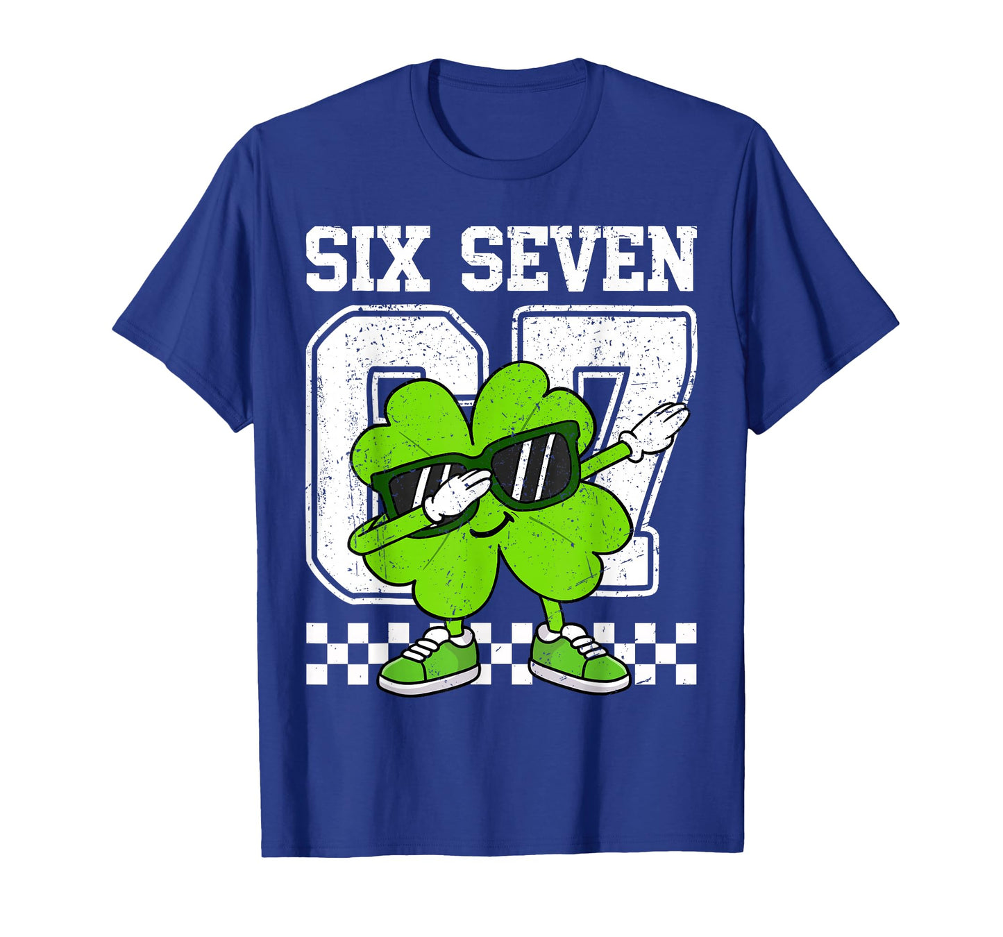 Boys St Patricks Day Dabbing Shamrock Clover 67 Six Seven T-Shirt