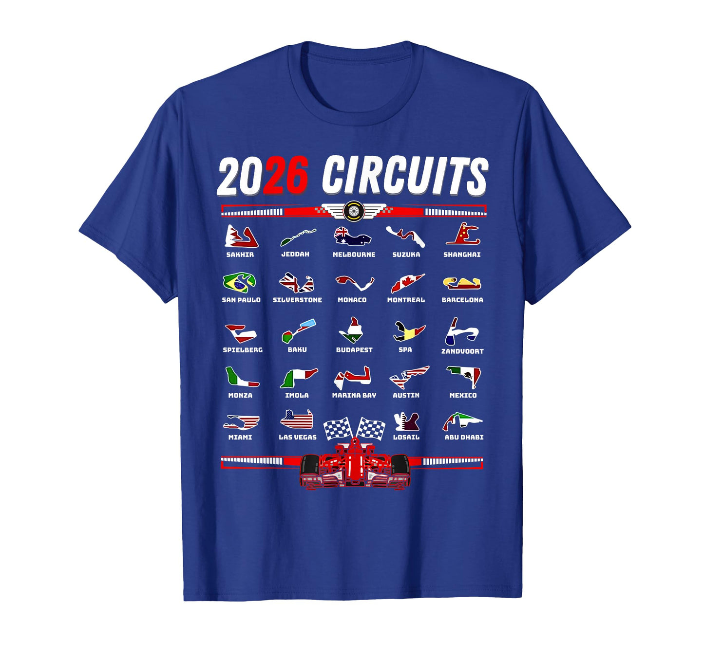 Race Car Enthusiast Motorsport Racing Fan Flags T-Shirt