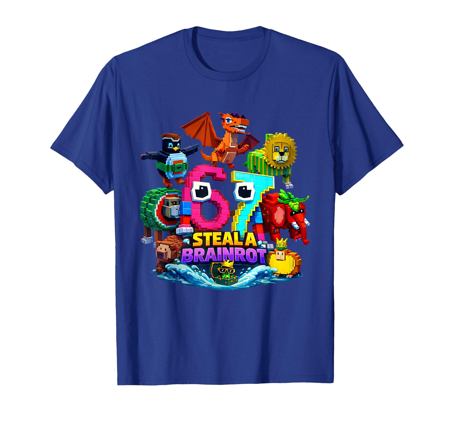 Steal a Brain Rot Shirt Funny Gamer Meme for Kids Funny 67 T-Shirt