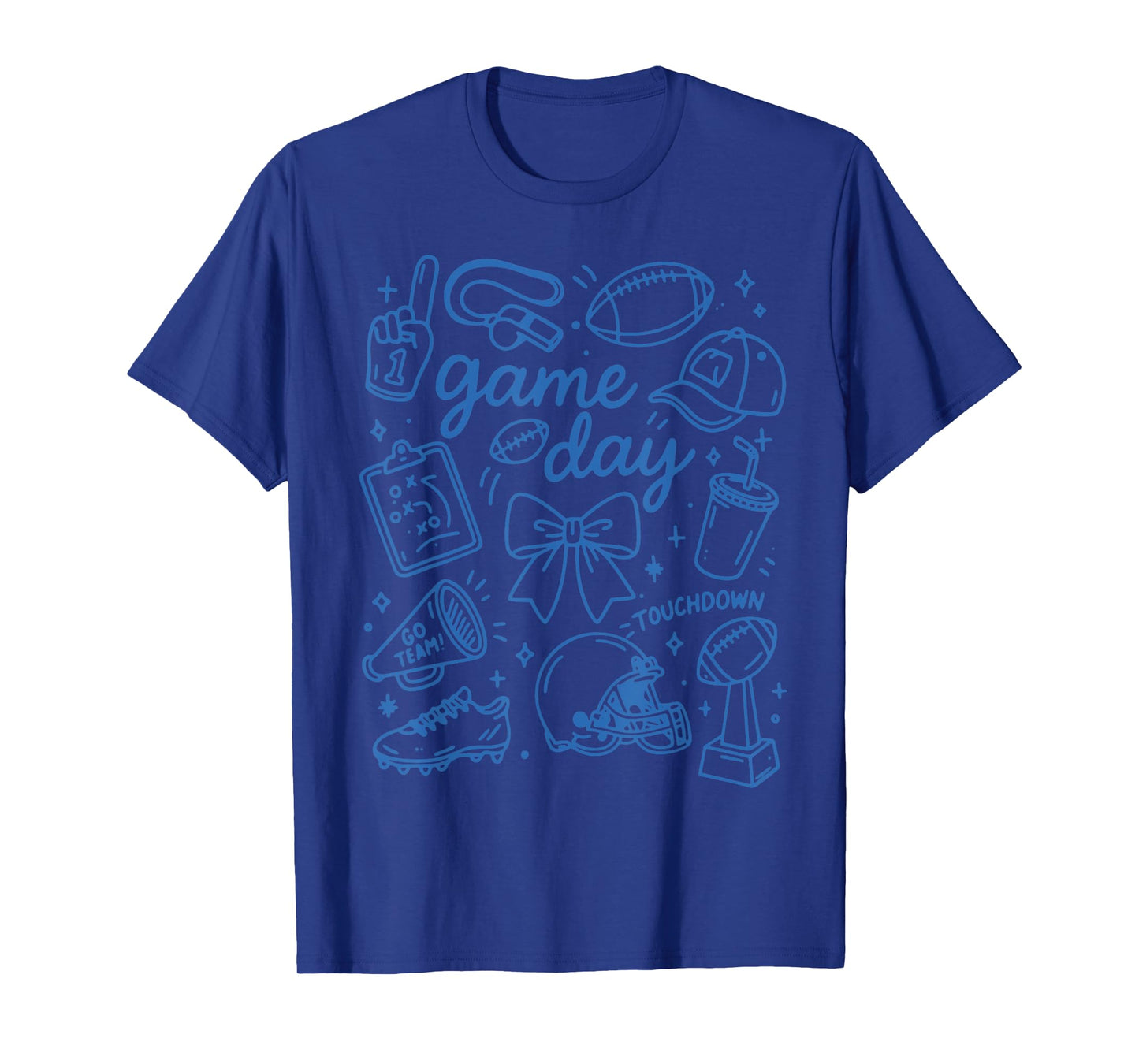 Game Day Vibe Vintage Coquette Bow Football for Women Girl T-Shirt