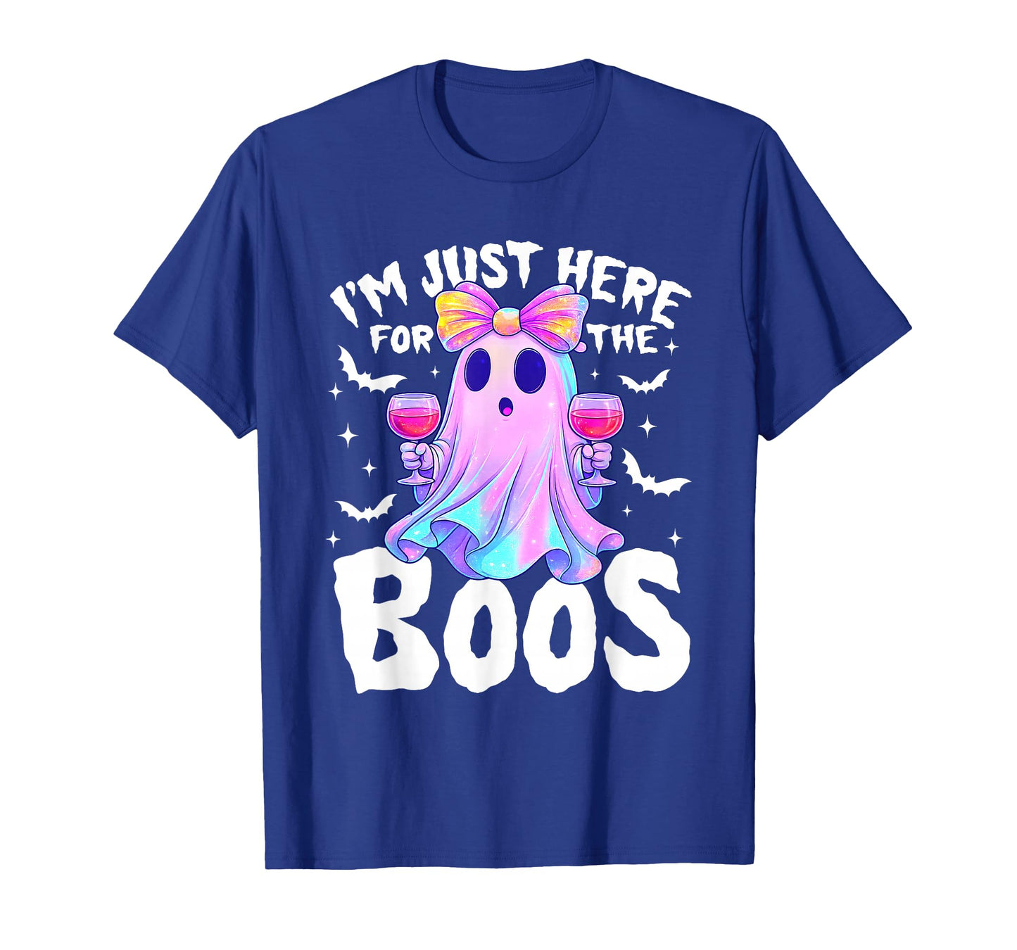 I'm Just Here for The Boos Ghost Cute Funny Halloween Women T-Shirt