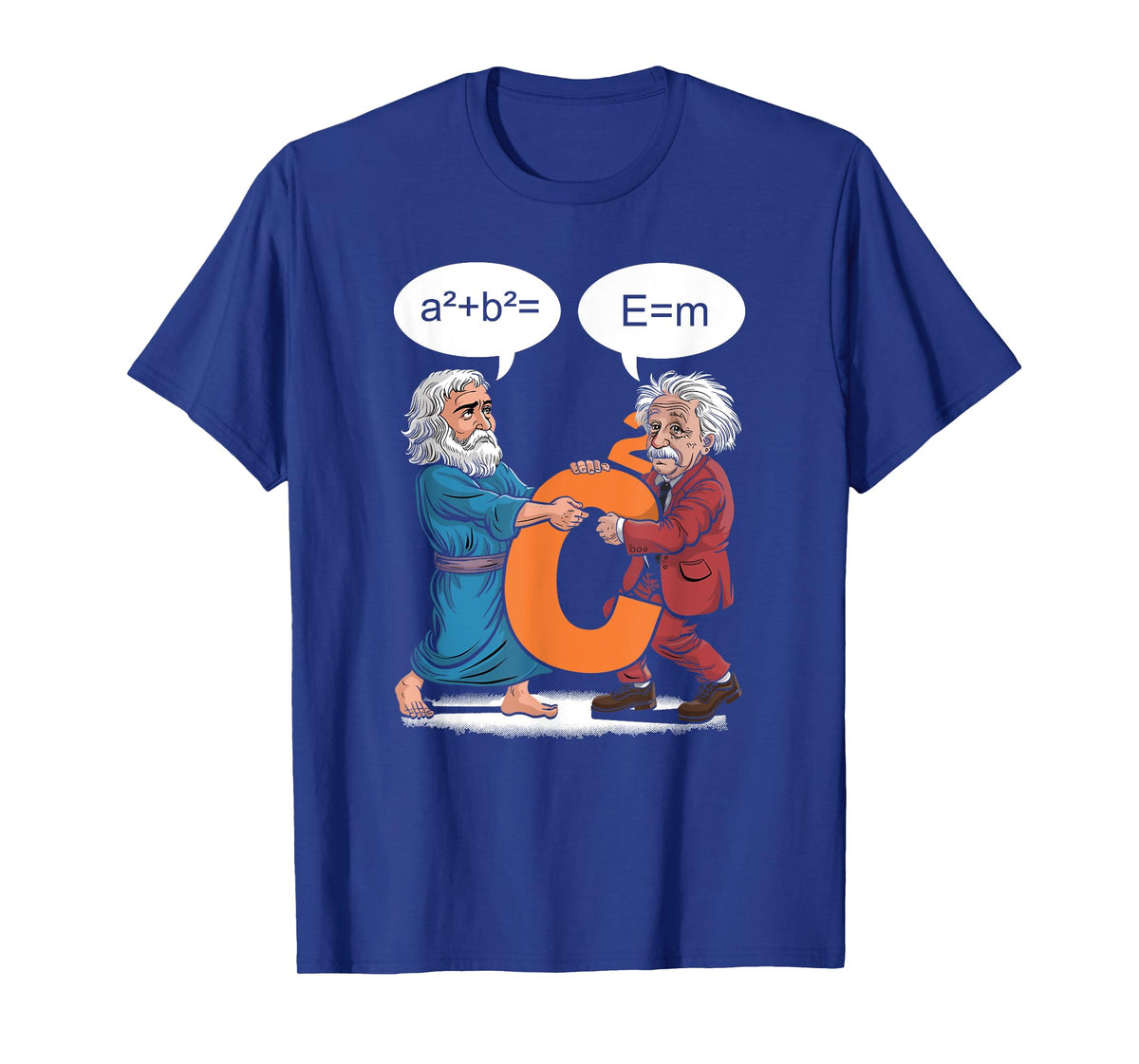 Funny Geek Outfit Nerd Costume Pythagoras vs Einstein T-Shirt