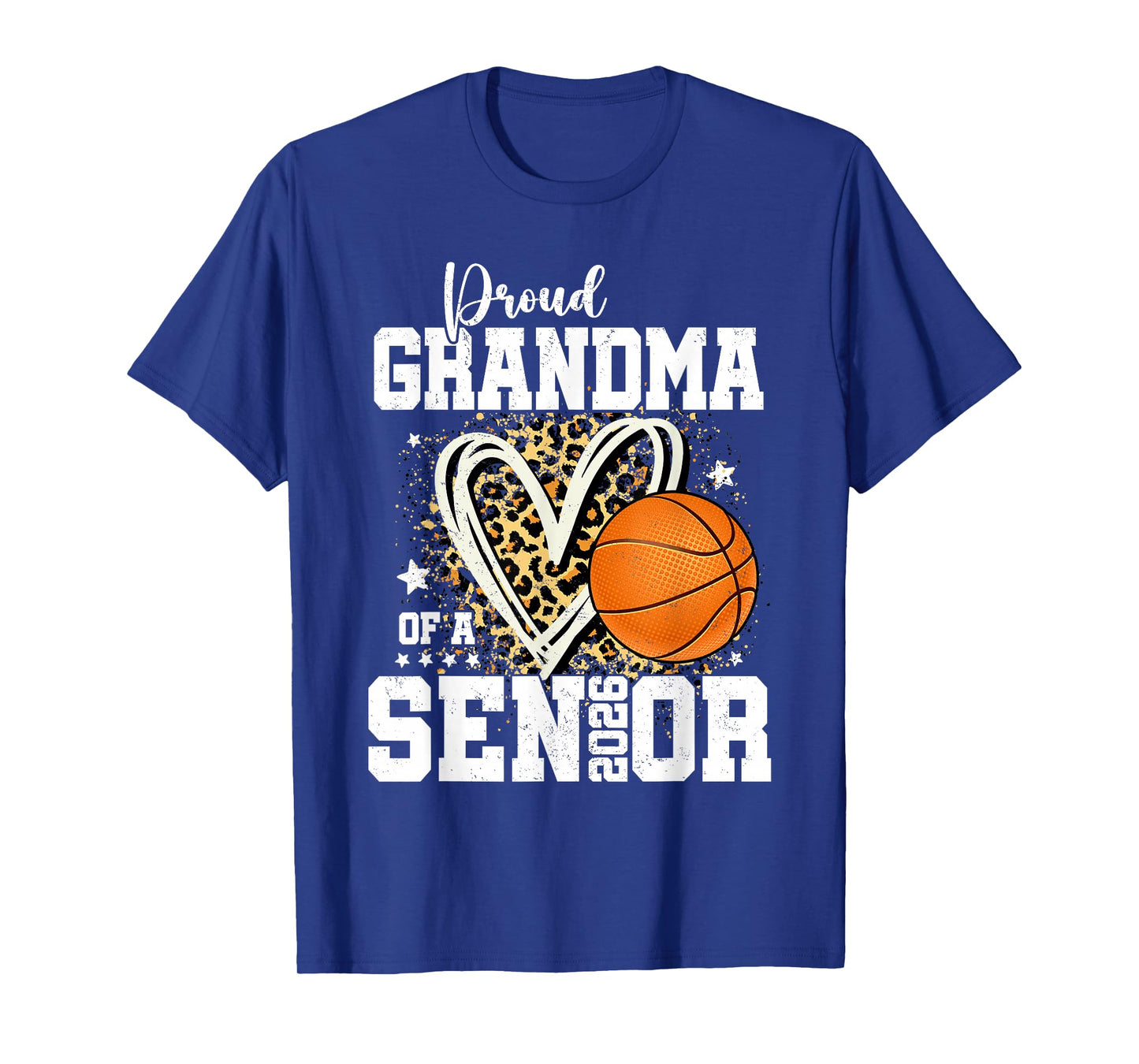 Proud Grandma of A 2026 Senior Basketball Graduation Leopard T-Shirt
