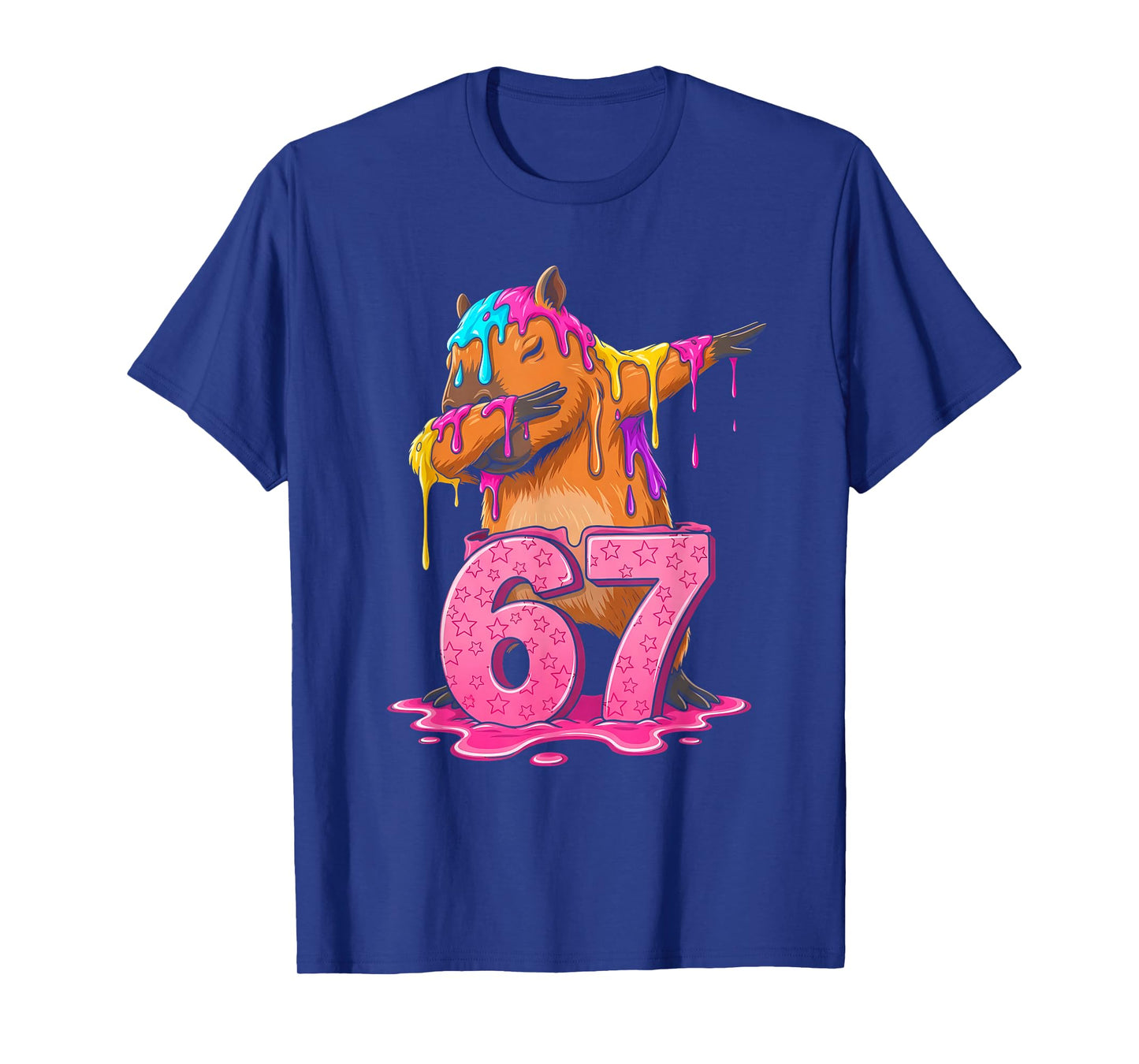 67 Animals Funny 67 Brainrot Youth Kids Capybara 67 T-Shirt