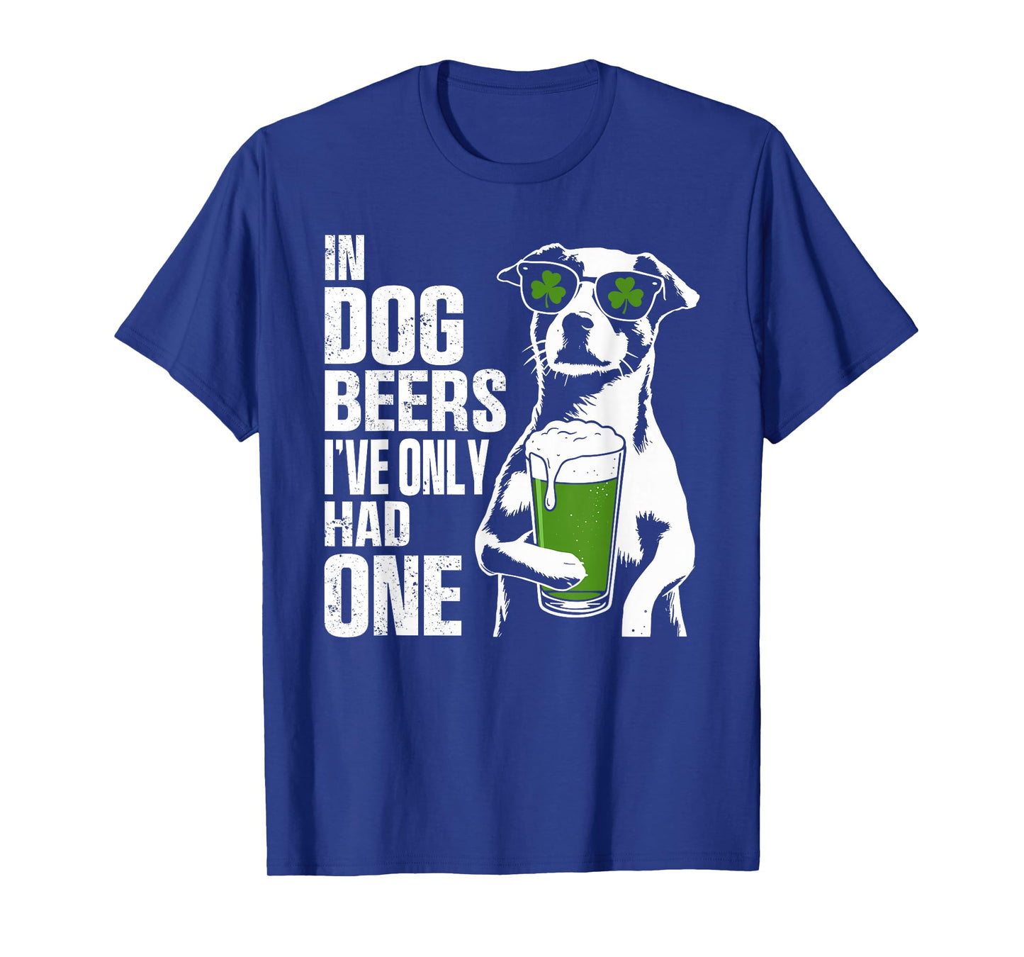 Dog Beer St Patty's Shamrock Funny St Patrick's Day T-Shirt