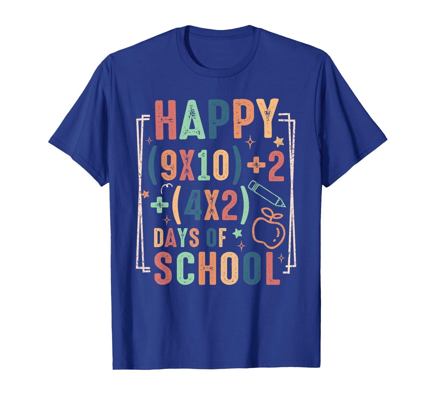 Happy 100 Days School Math Equation 100th Day Teacher Kids T-Shirt