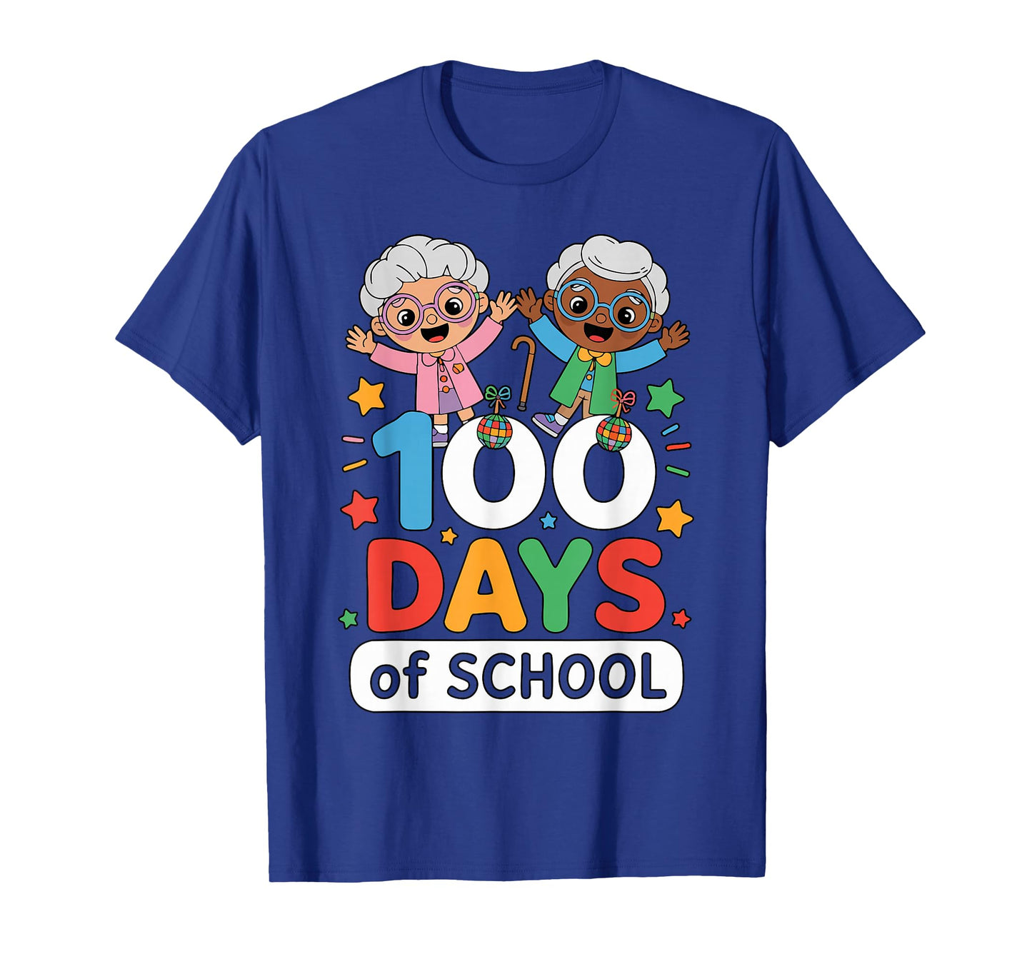 100 Days of School Funny Old People Costume for Kids T-Shirt