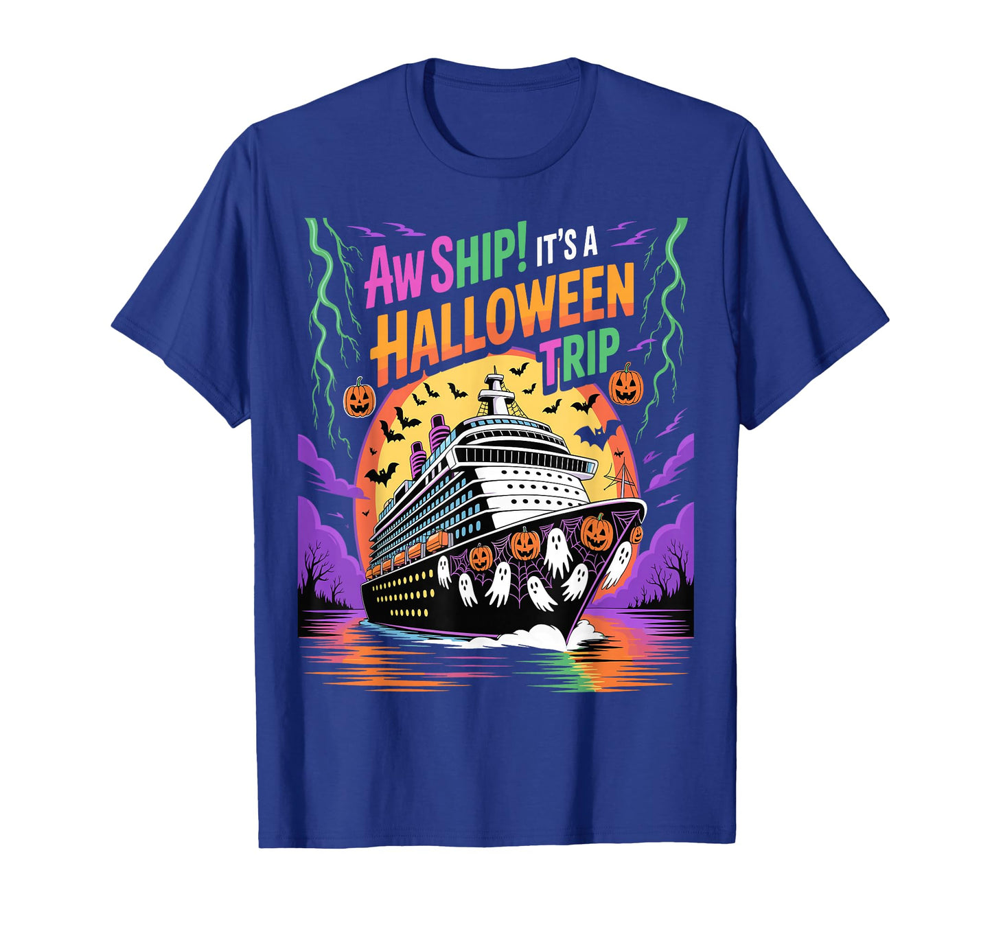 Aw Ship It’s a Halloween Trip Funny Cruise T-Shirt