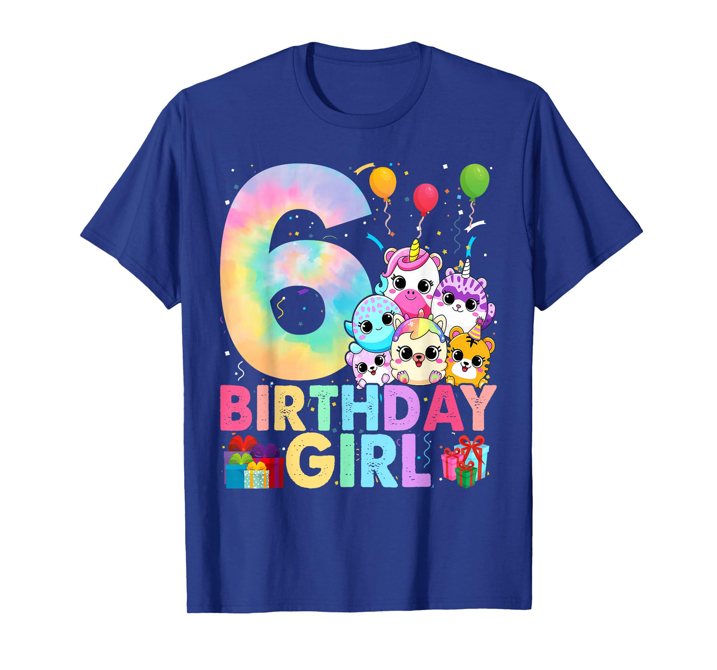 Birthday Girl 6th Birthday Squish Squad Mallow T-Shirt