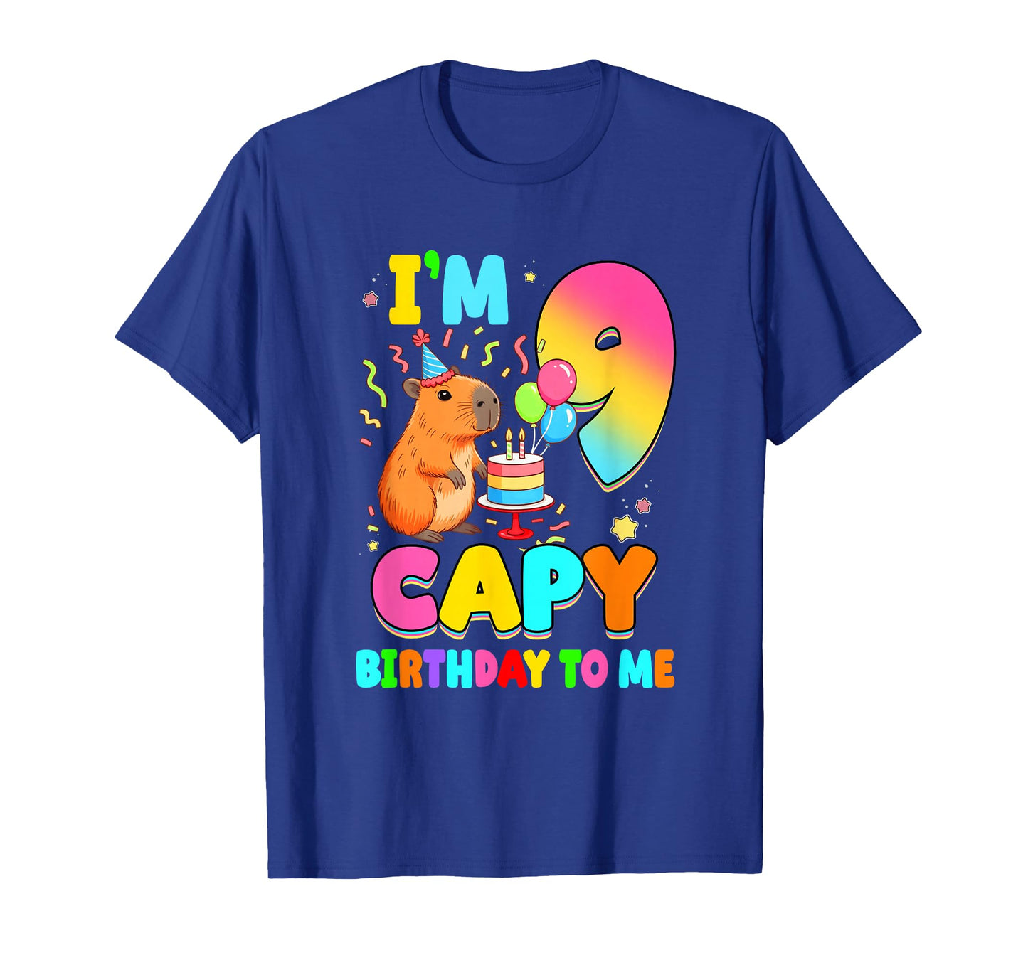I'm 9 Years Old Capy Birthday to Me 9Th Birthday Capybara T-Shirt