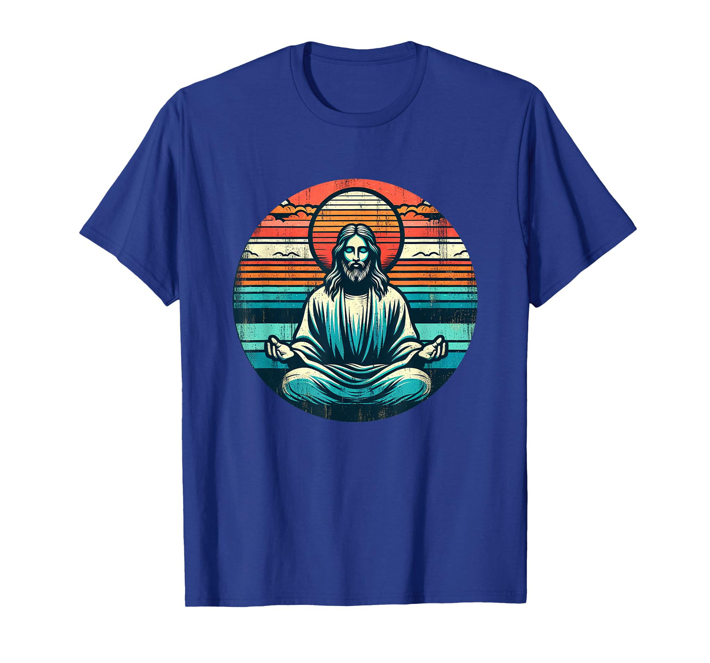 Meditating Jesus Vintage Inspiring Empowering Spirituality T-Shirt