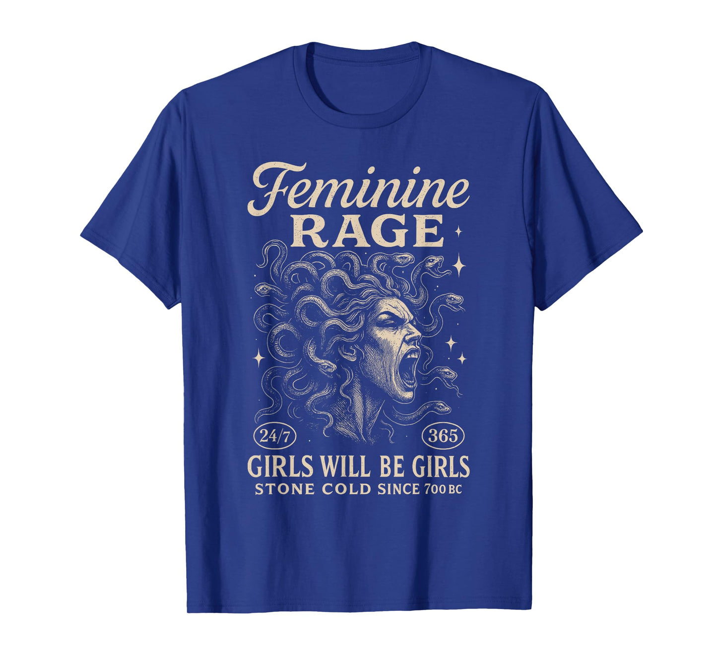 Medusa Greek Mythology Feminist Empowered Feminine A Rage T-Shirt