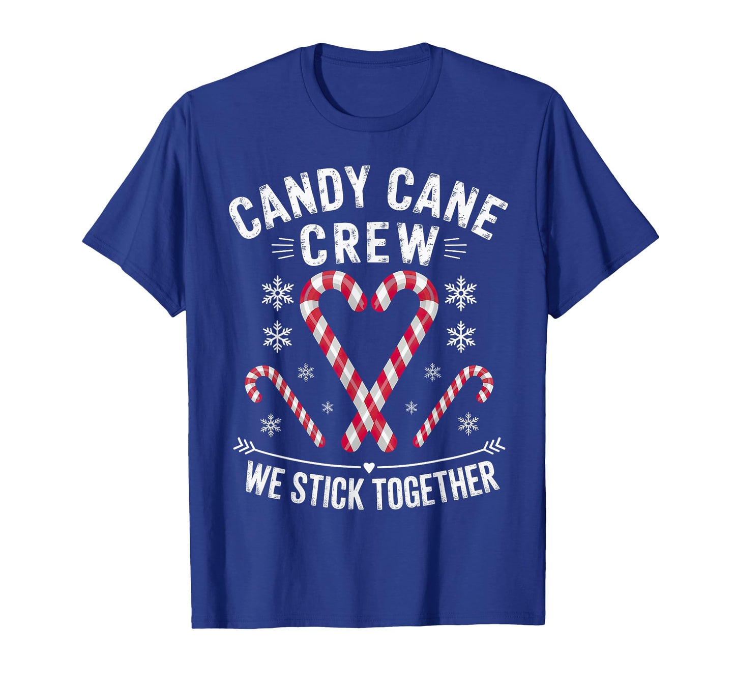 Christmas Candy Cane Crew We Stick Together T-Shirt