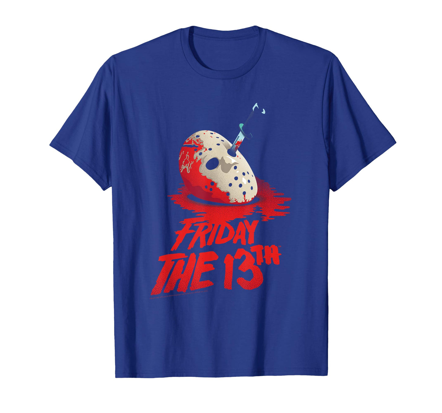 Friday The 13th Jason Mask in Blood with Logo Horror Movie T-Shirt