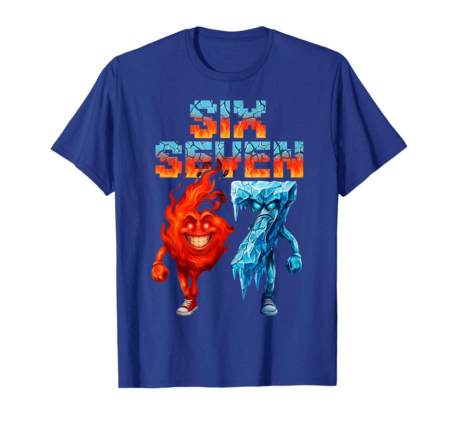 Funny Six Seven 67 Brainrot Meme Gift for Teen Boys Kids T-Shirt