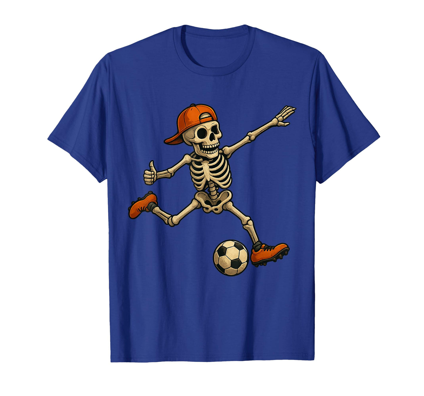 Skeleton Soccer Halloween Costume for Men Boys Kids T-Shirt