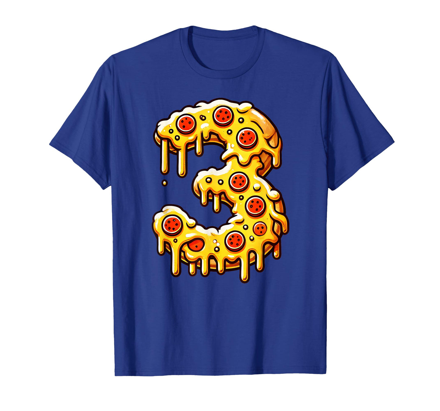 Pizza Bday Party 3rd 3 Years Old Birthday Boys Girls Kids T-Shirt