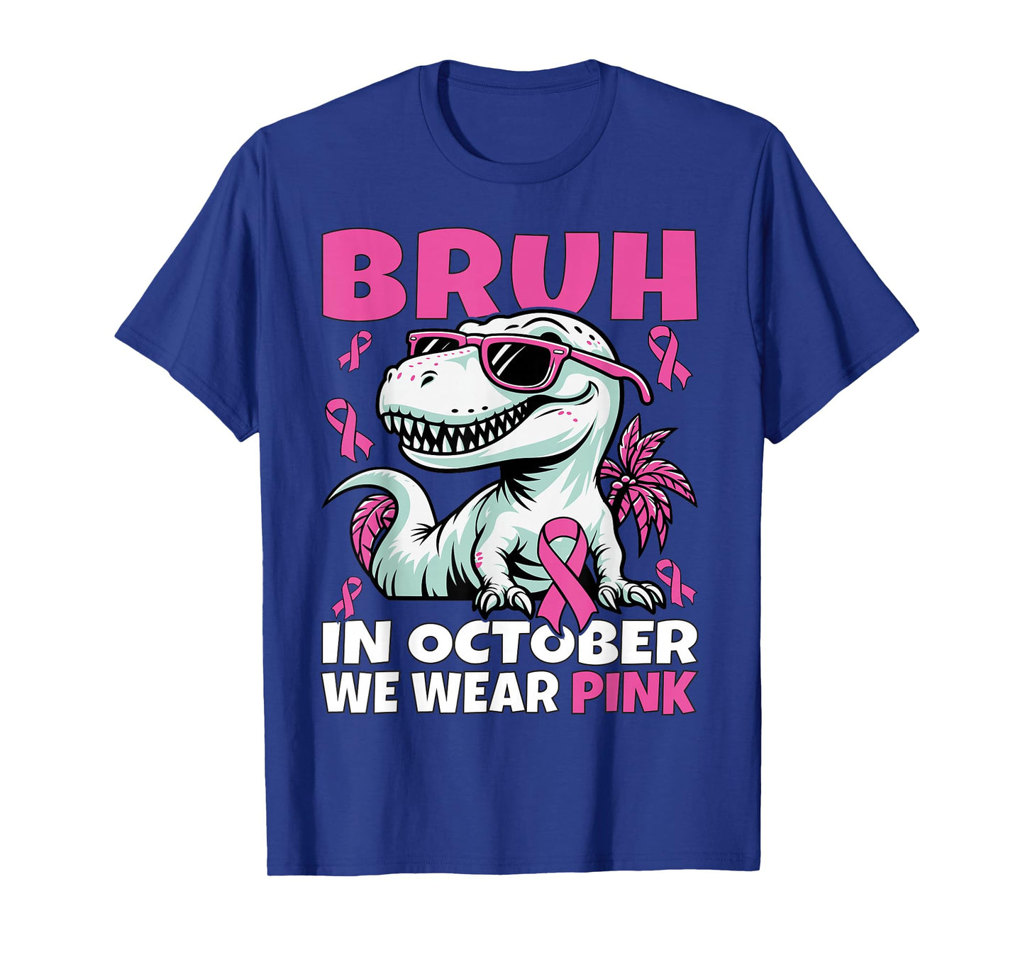 Bruh in October We Wear Pink Breast Cancer Awareness for Boy T-Shirt