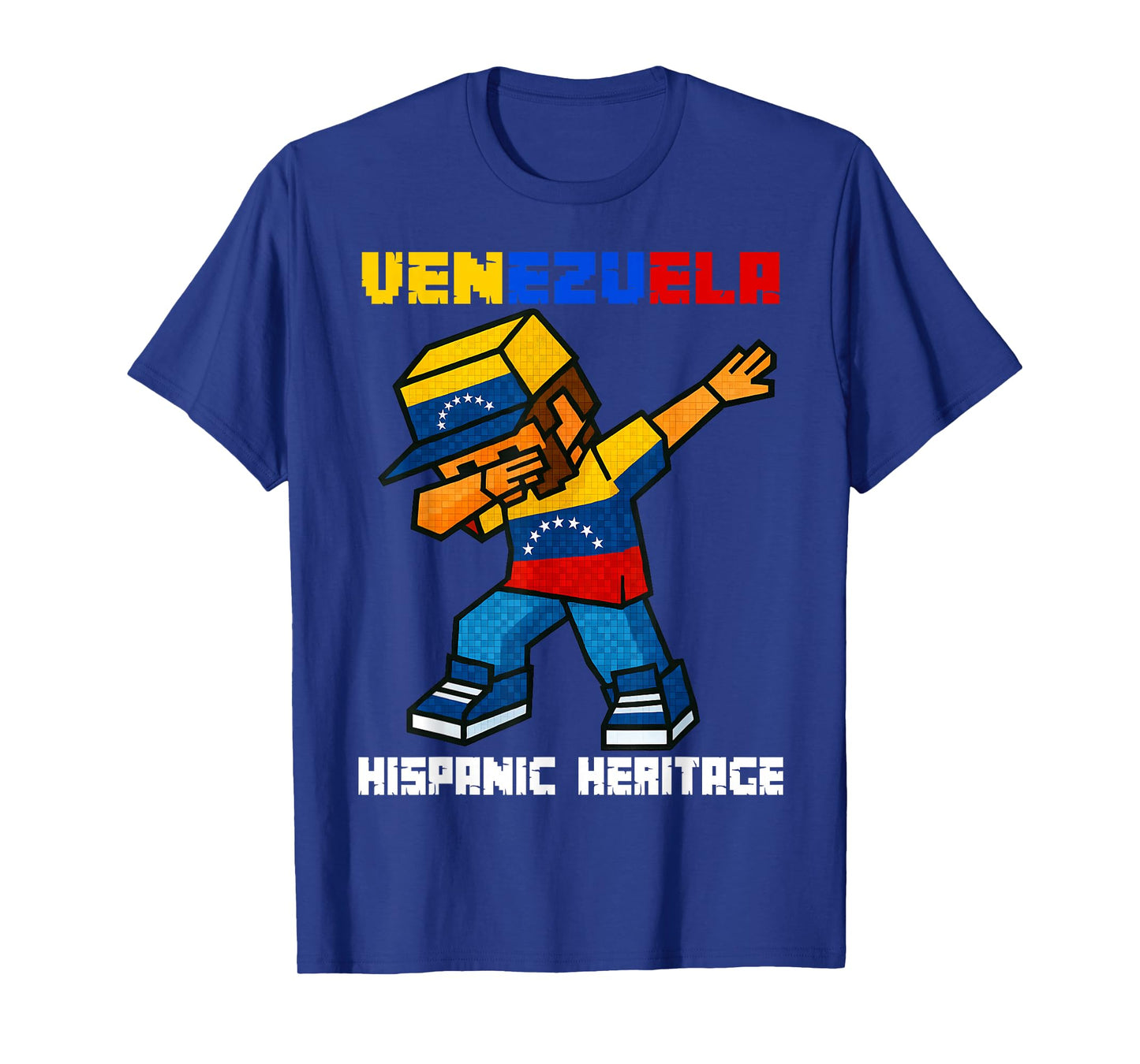 Venezuela Dabbing Boy Game Pixel Hispanic Heritage Month Kid T-Shirt