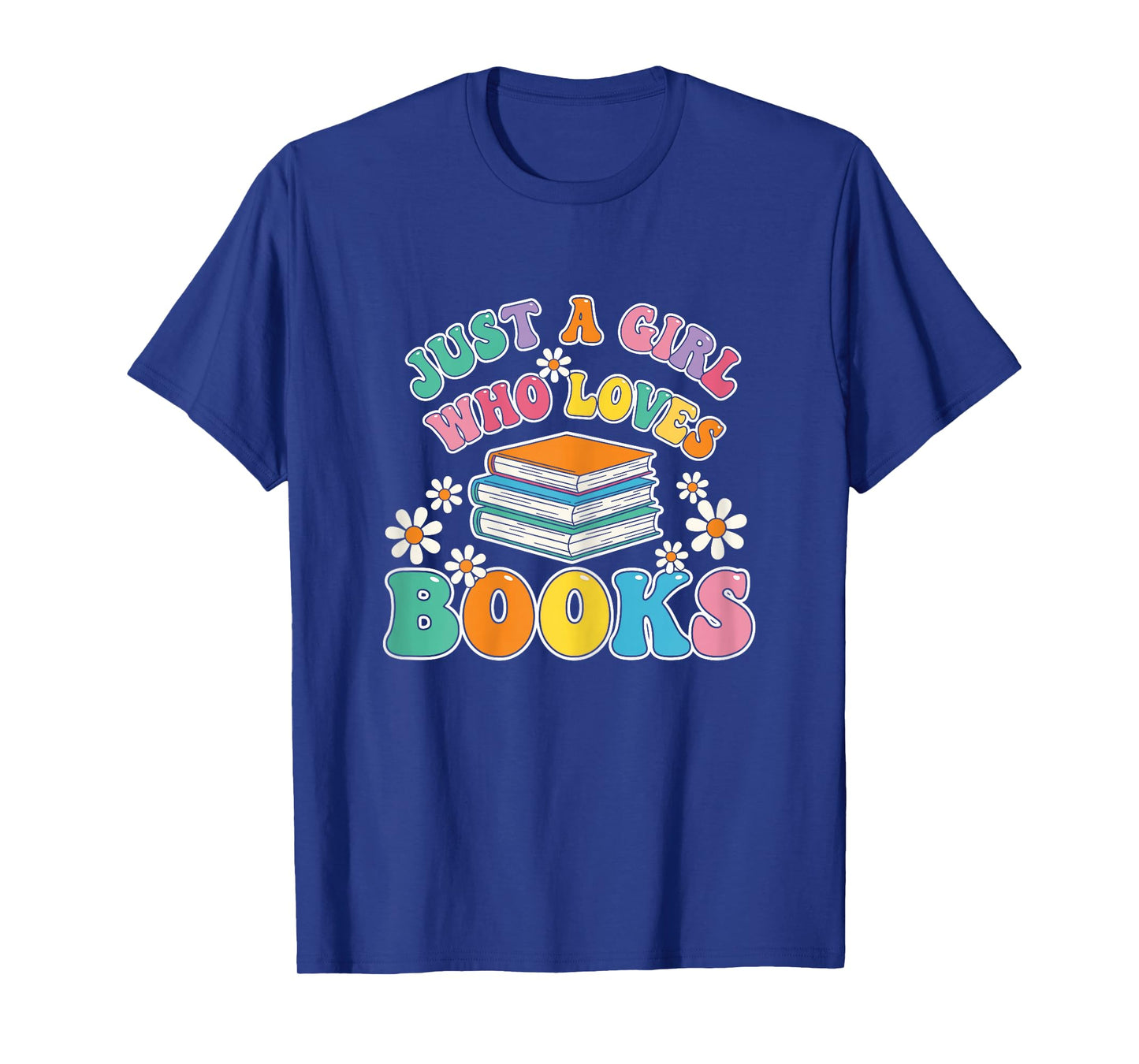 Just a Girl Who Loves Books Pajamas Shirt Reading Book Lover T-Shirt