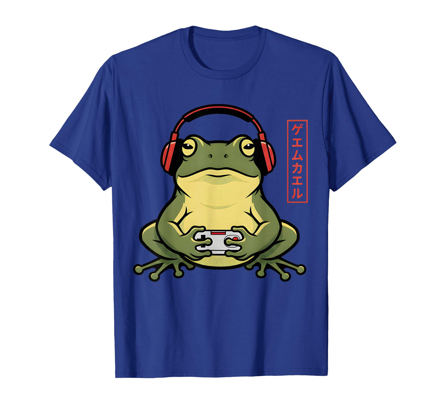 Japanese Gamer Frog Art Funny Vintage Gaming T-Shirt