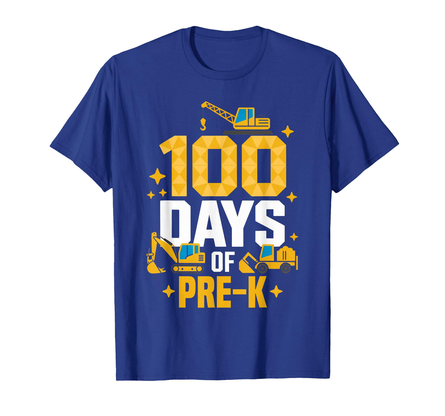 100 Days of Pre-K Toddlers Construction Vehicle Kids Boys T-Shirt